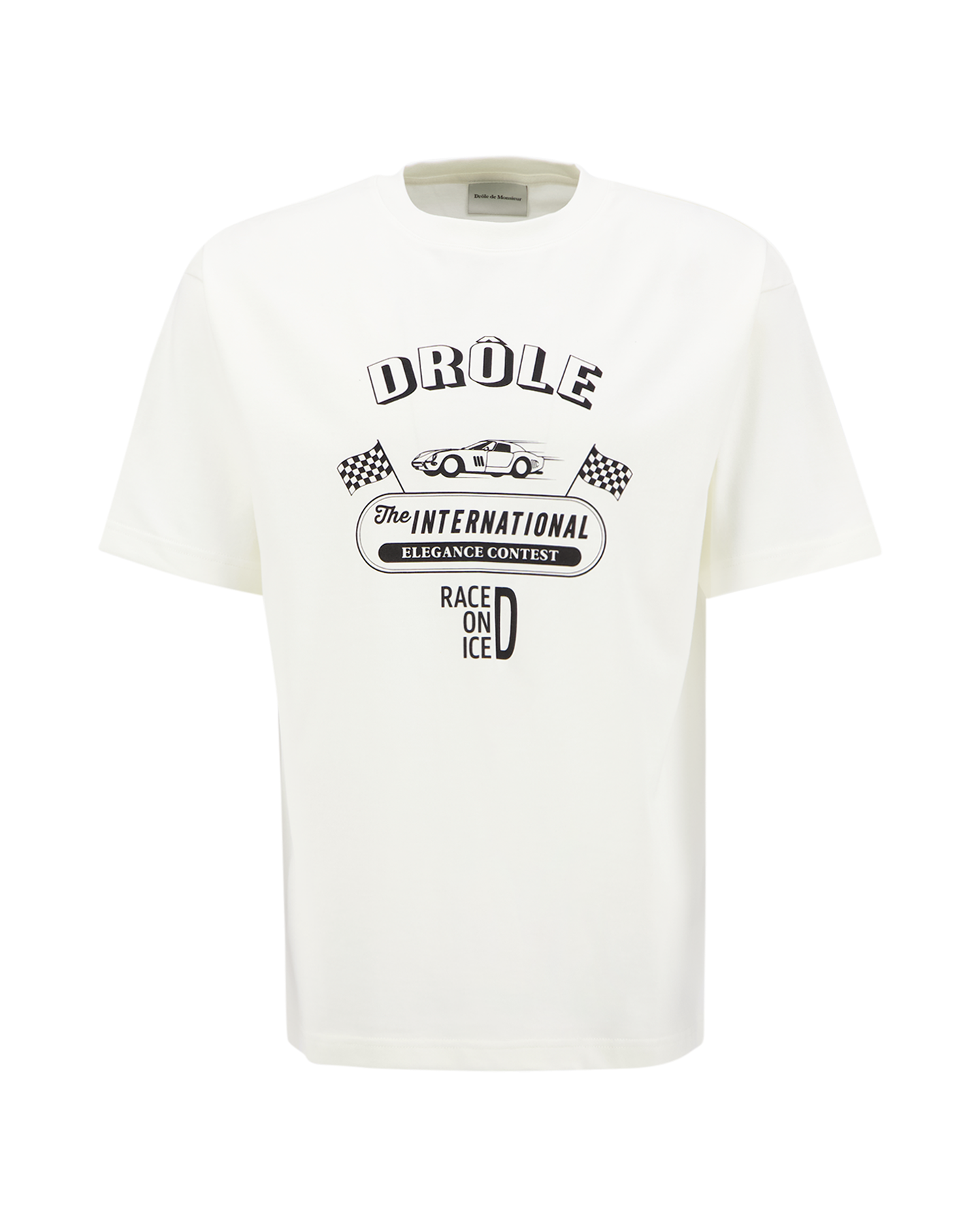 Drole de Monsieur Le T-Shirt Race On Ice WIT 1