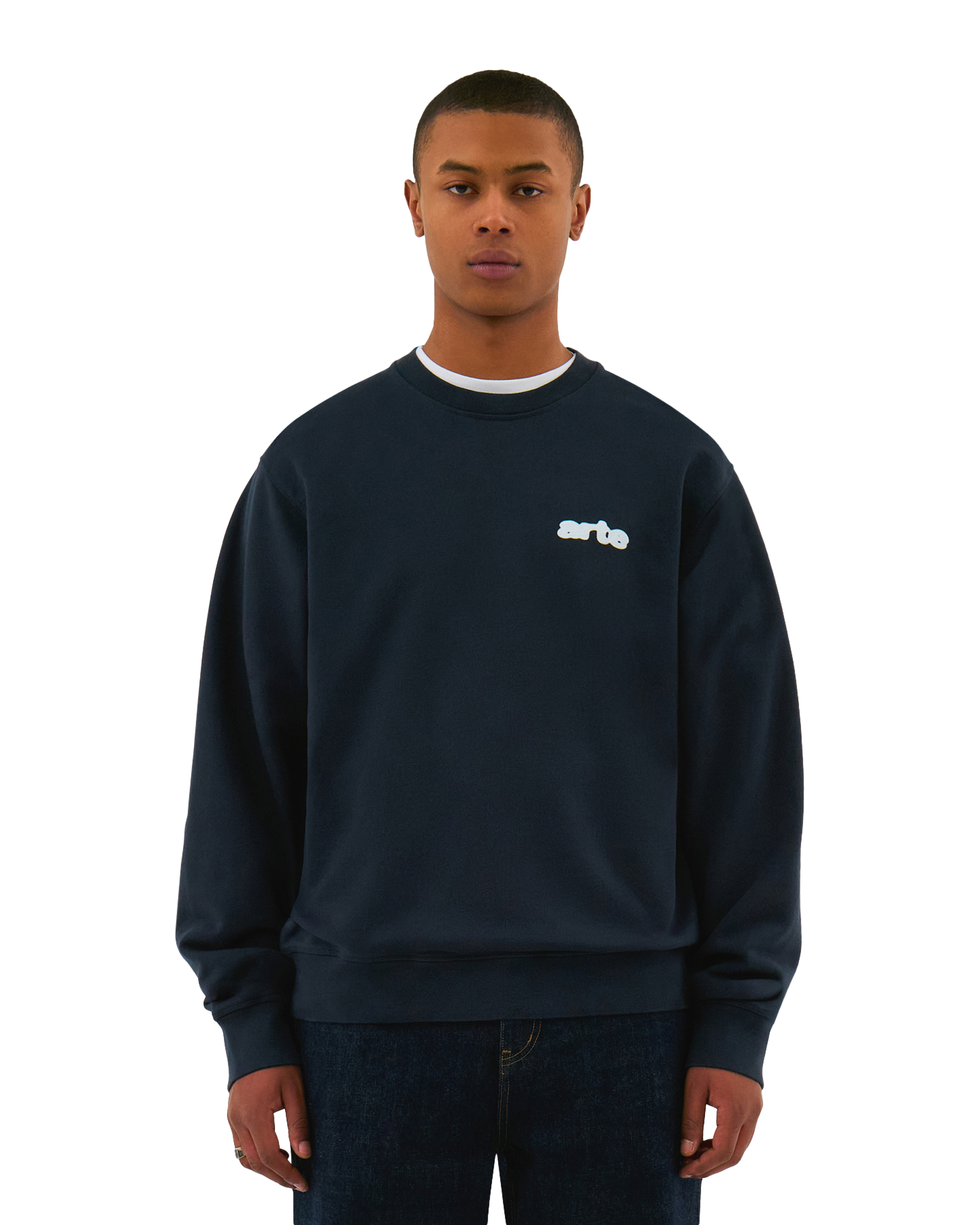 Arte Antwerp Blur Back Flower Crewneck BLAUW 5