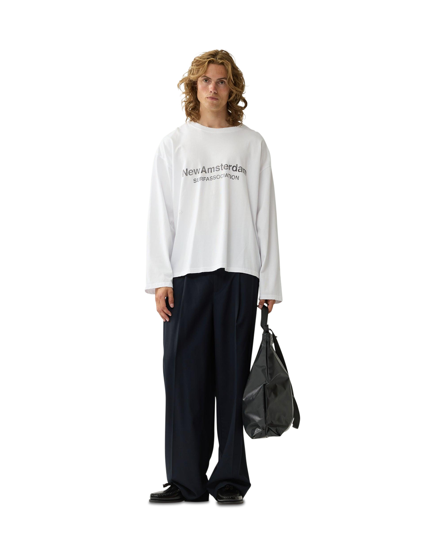New Amsterdam Surf Association Worked Logo Longsleeve WIT 3