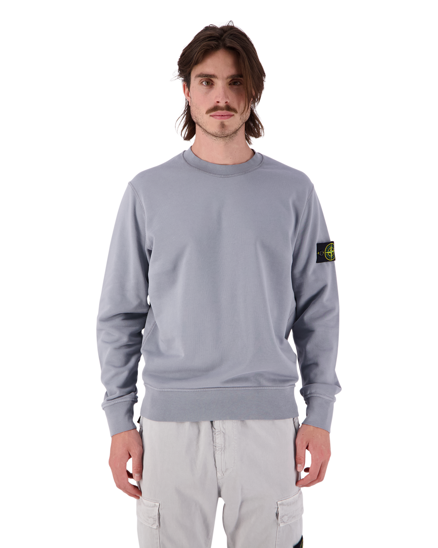 Stone Island 63051 Cotton Fleece Crewneck Sweatshirt GROEN 4