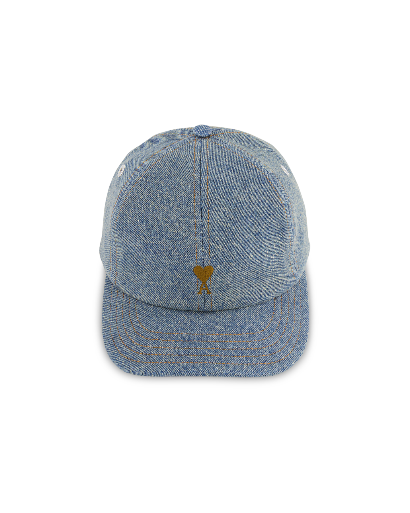 AMI Paris Casquette Broderie Ami De Coeur Tabac DENIM 1