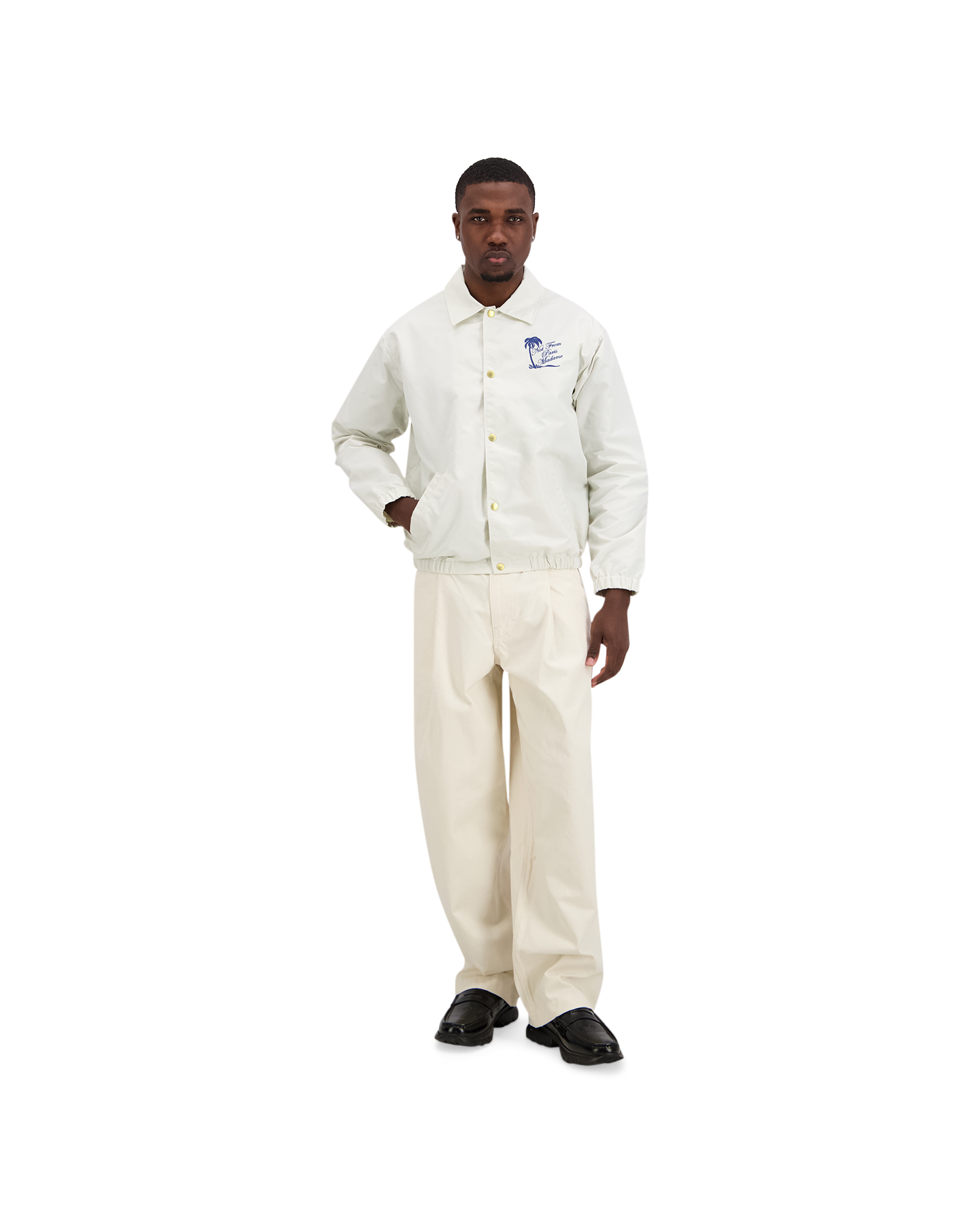 Drole de Monsieur Veste Slogan Palmier CREME 3