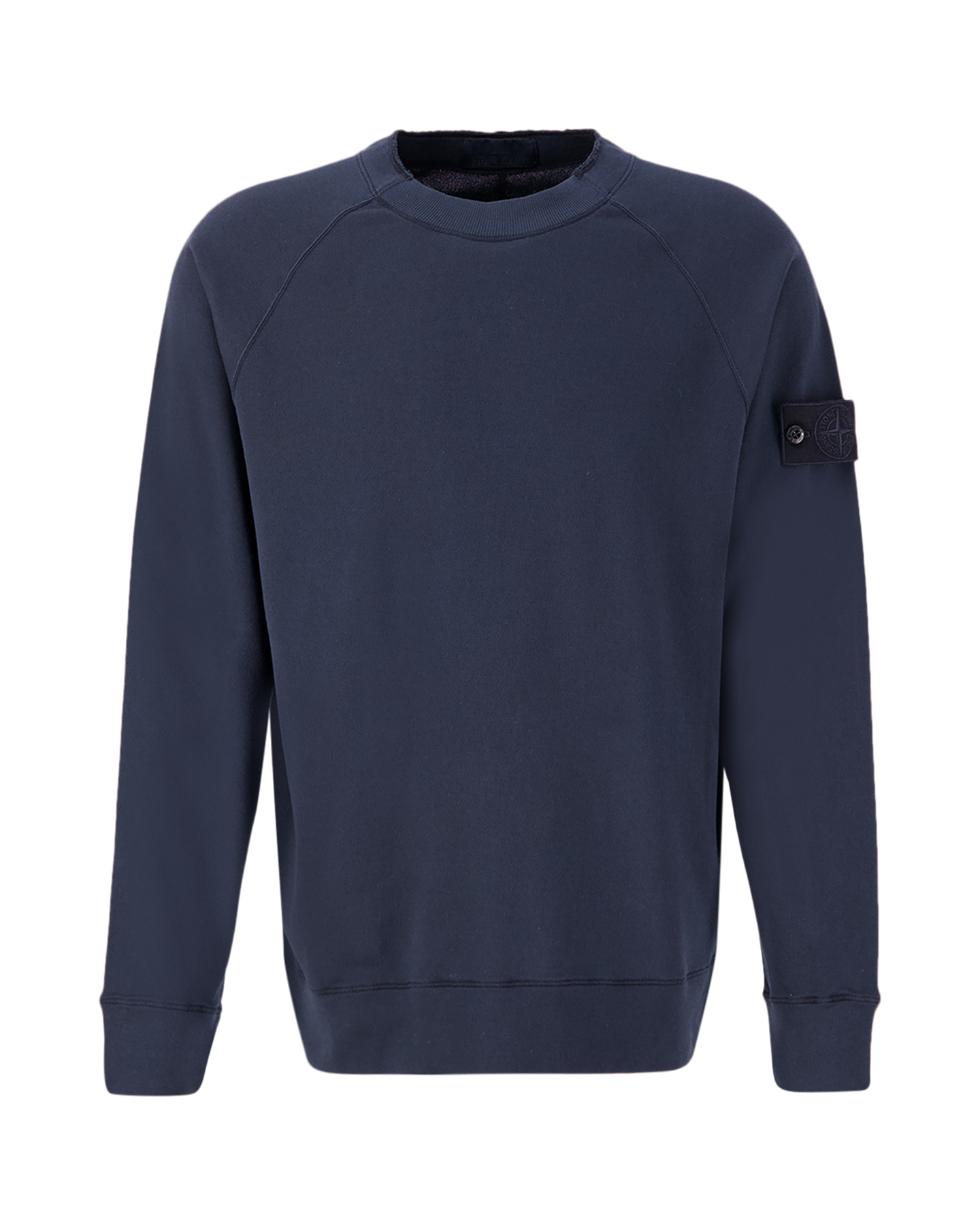 Stone Island 654F3 Ghost Piece - Light Organic Cotton Fleece Crewneck Sweatshirt NAVY 1