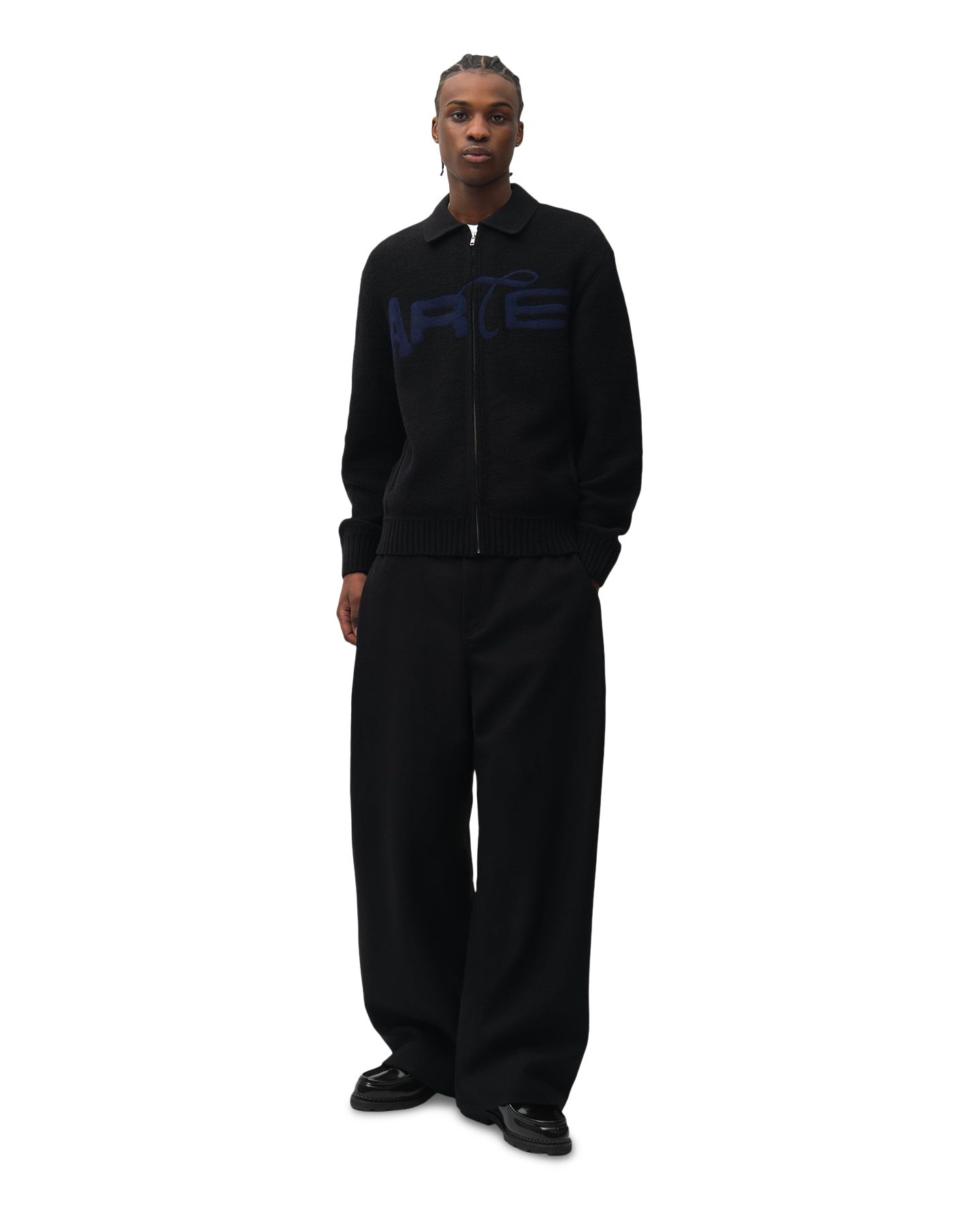Arte Antwerp Stencil Zip Cardigan ZWART 3