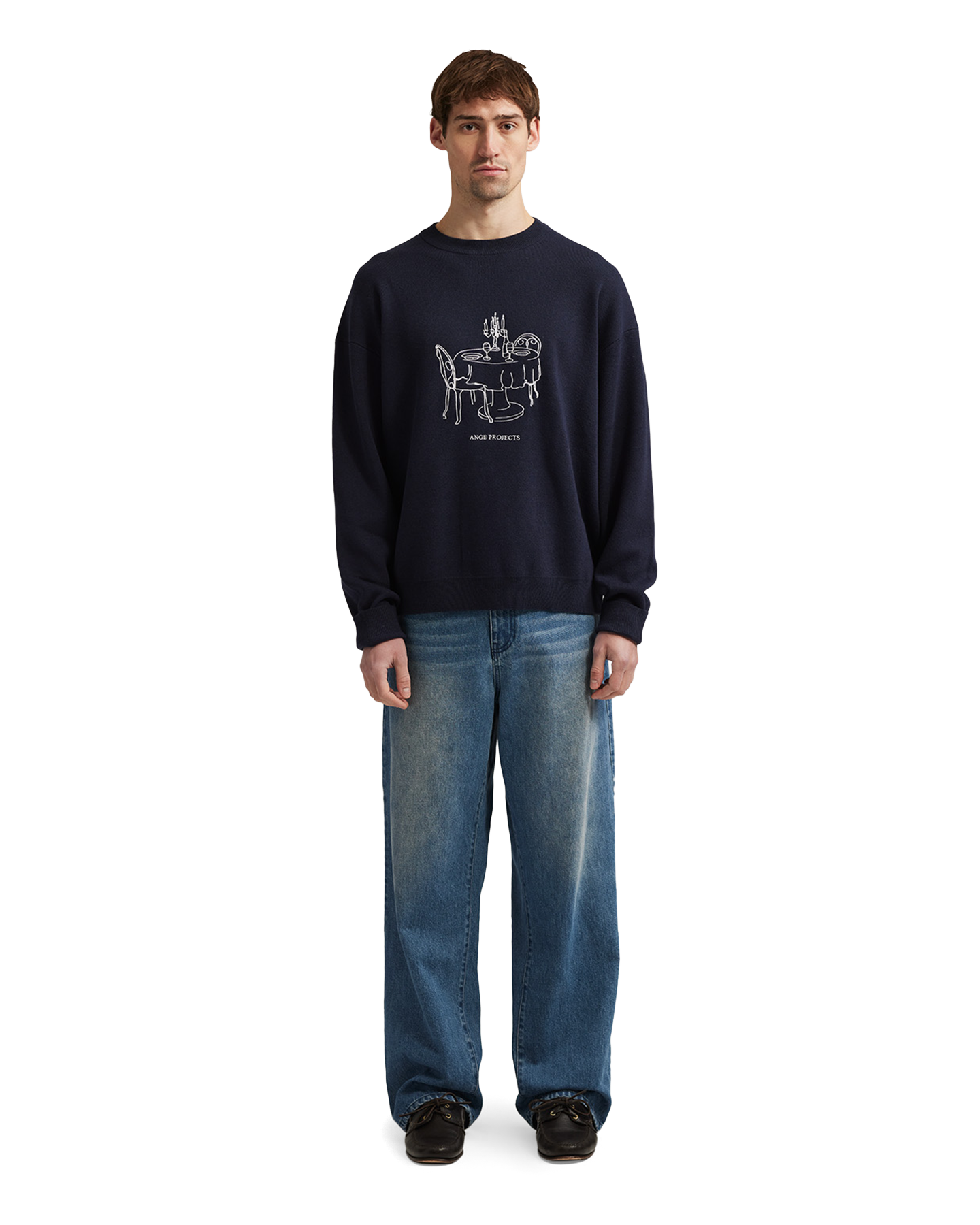 Ange Projects Bistro Knit Jumper DONKERBLAUW 3