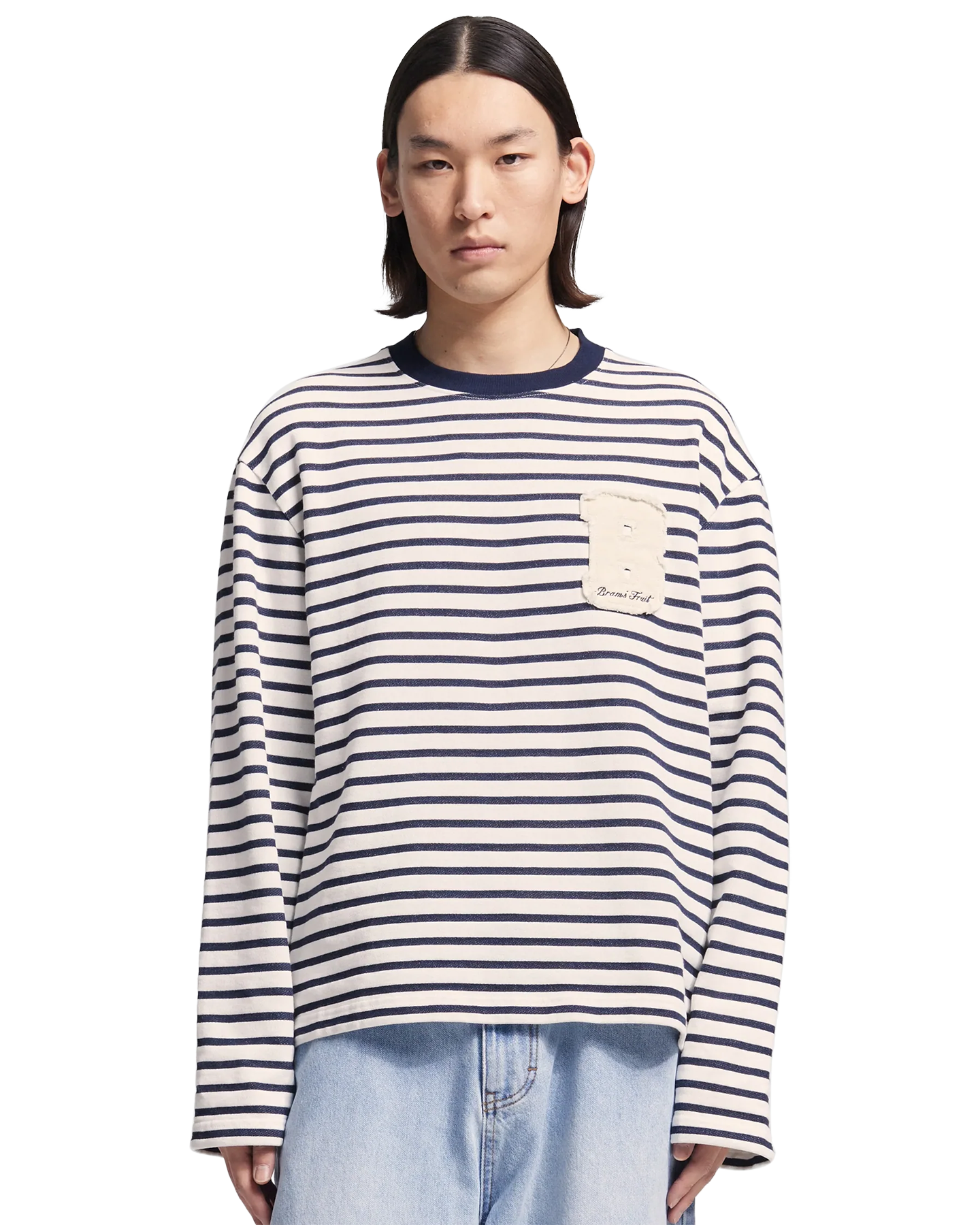 Brams Fruit Varsity Striped Longsleeve DONKERBLAUW 3