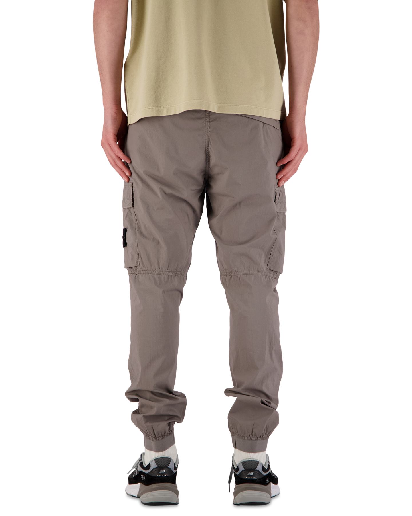 Stone Island 31303 Stretch Cotton Tela 'Paracadute' Garment Dyed Regular Tapered Cargo Pants GRIJS 5