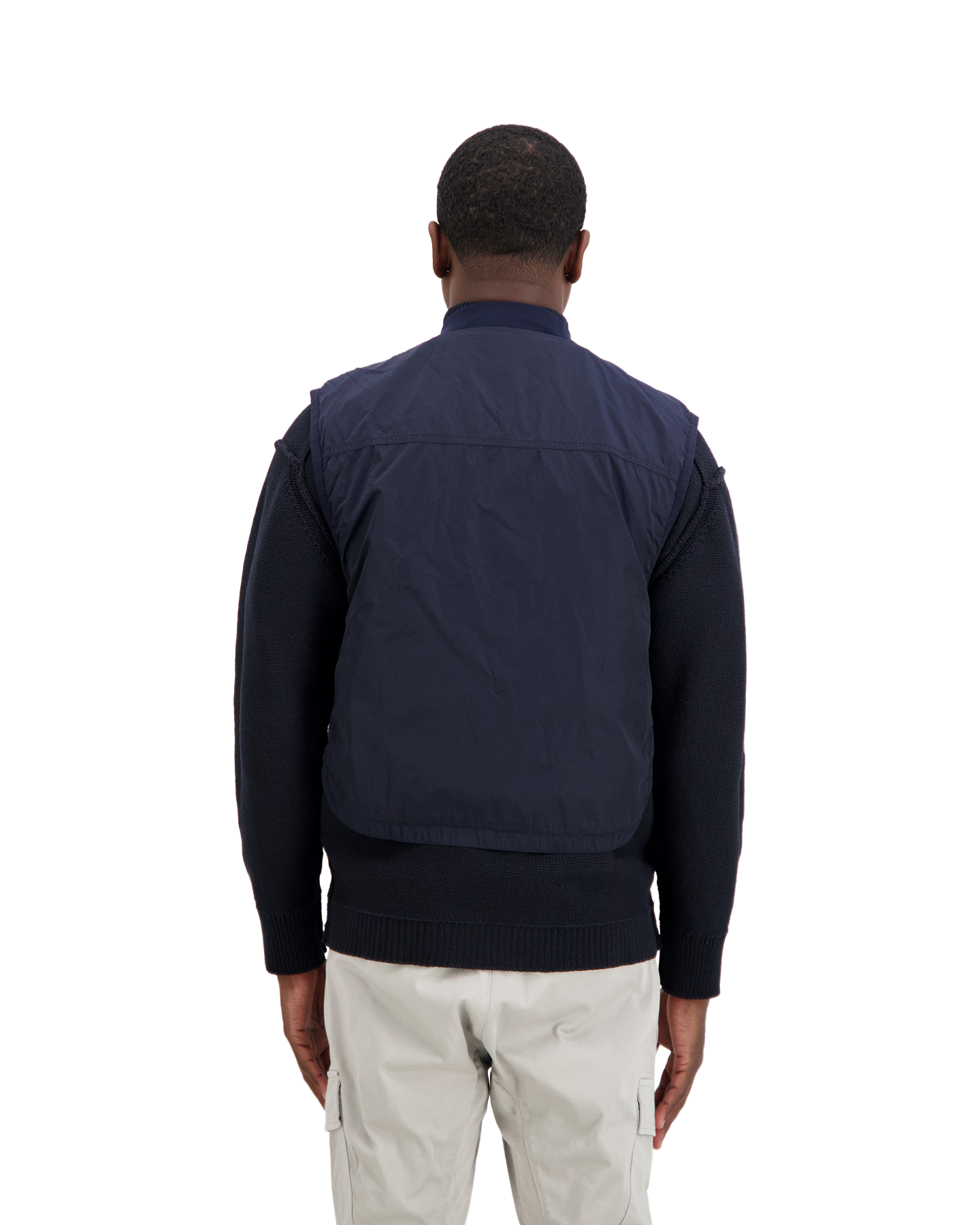 C.P. Company Gebreid Vest Met Rits Van Katoenmix DONKERBLAUW 6