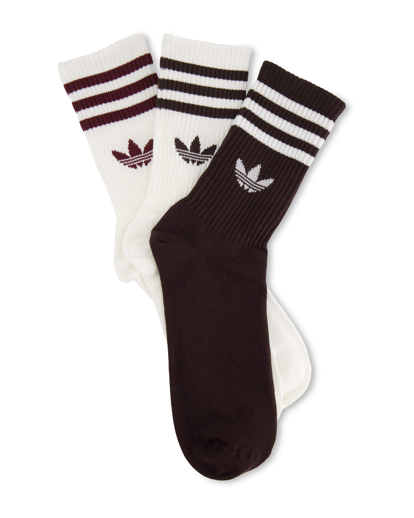 adidas 3 Stripes Crew Socks 3 Pair CREME 2