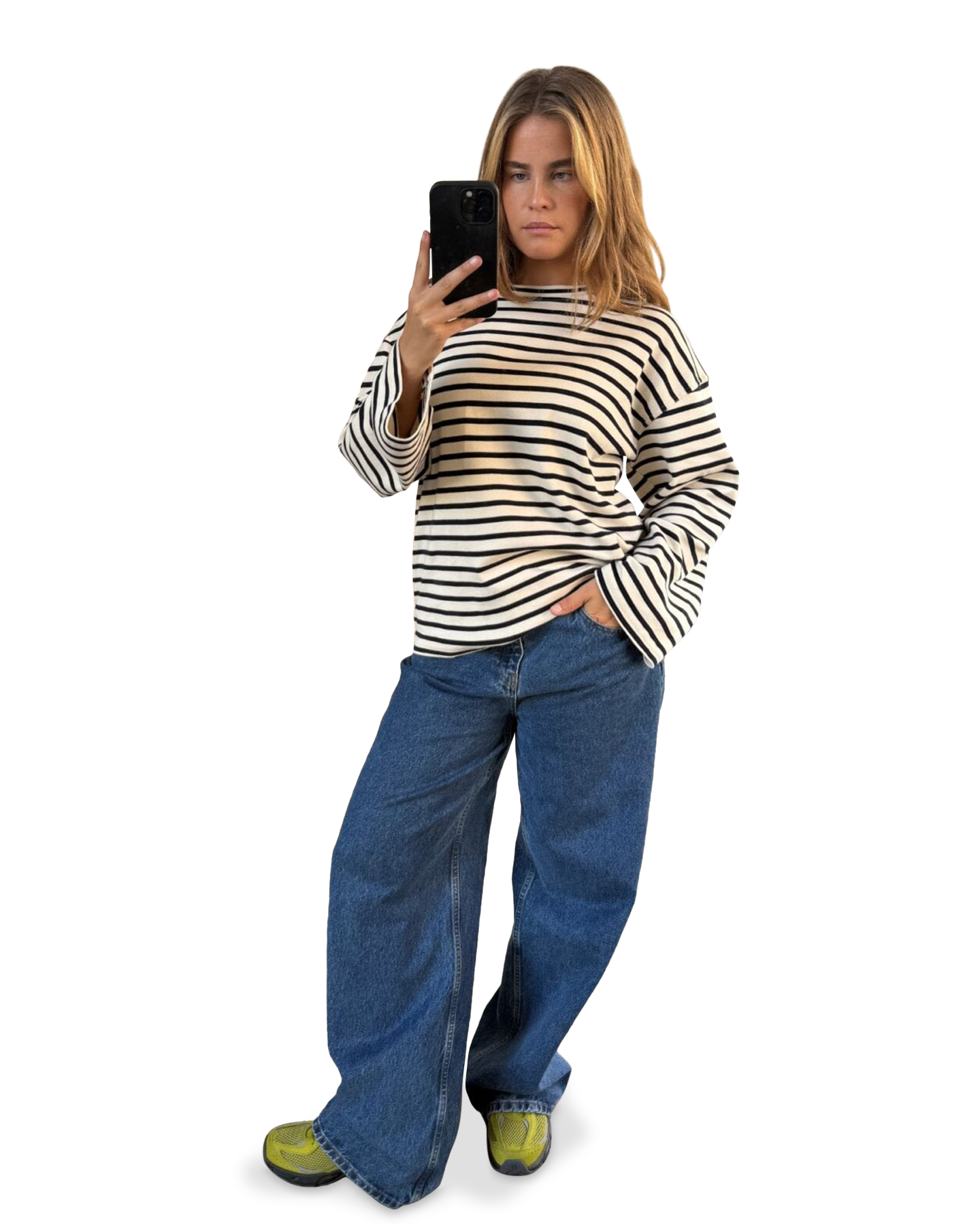 Boii Studios Alberte Stripe Tee WIT 3