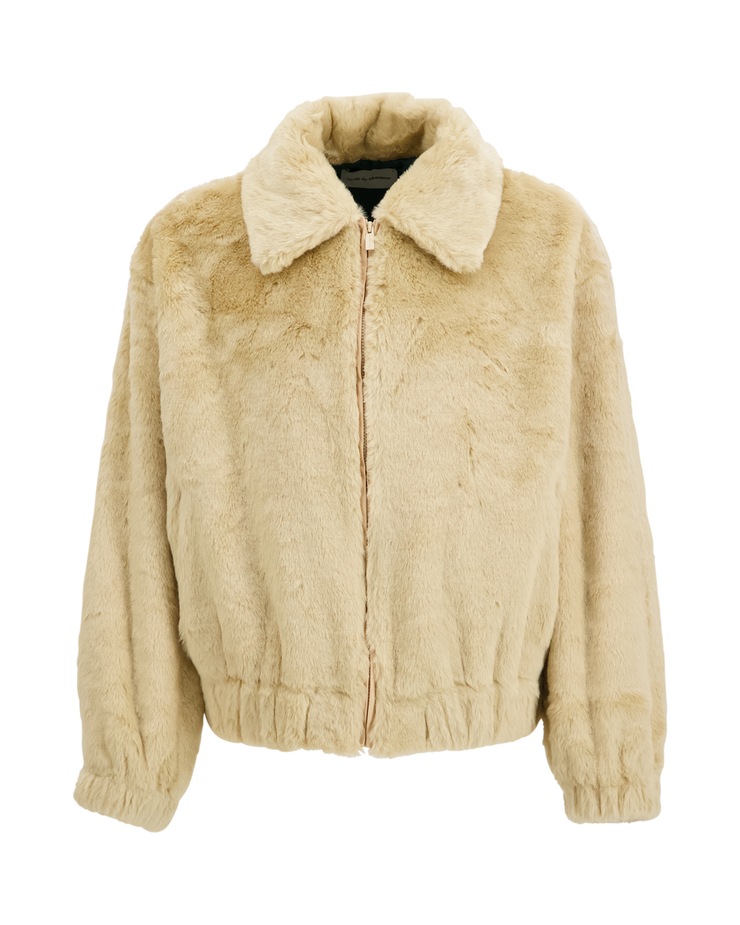 Drole de Monsieur La Fausse Fourrure Slogan BEIGE 2