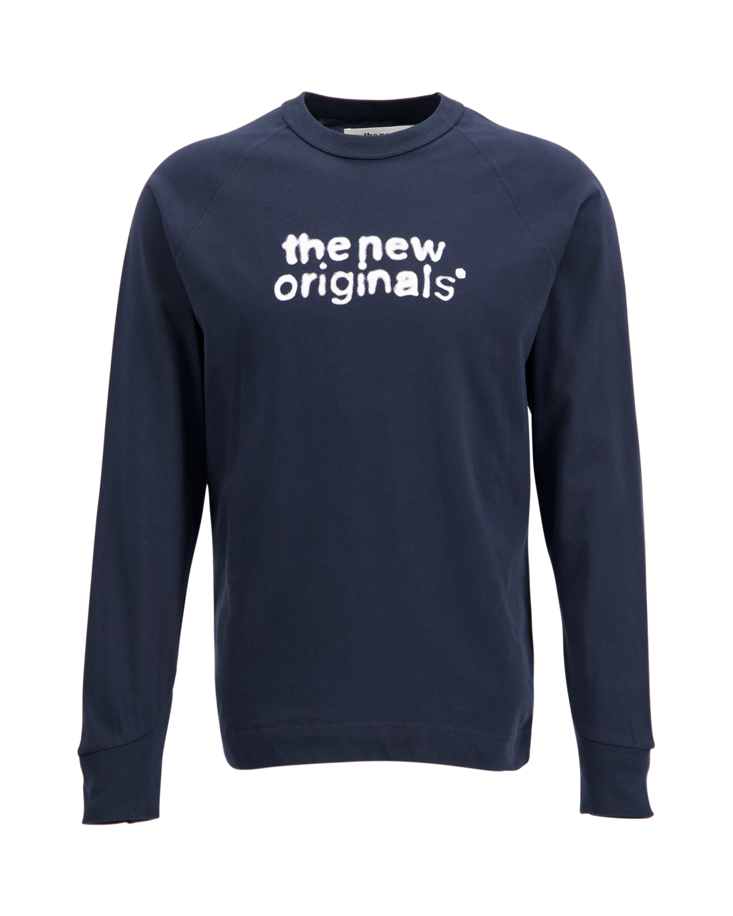The New Originals Airbrushed Emblem Raglan Longsleeve DONKERBLAUW 1