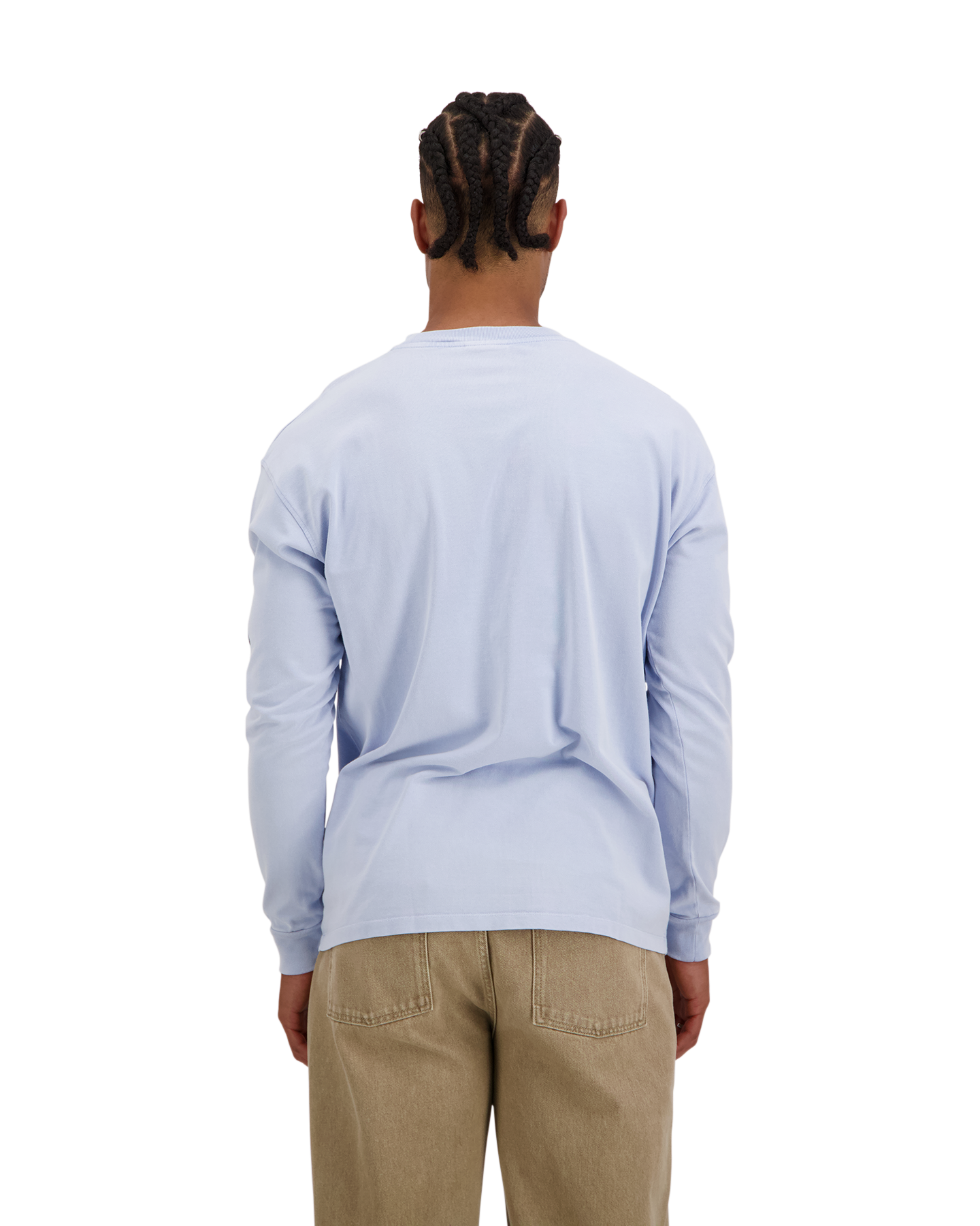 Drole de Monsieur Slogan Longsleeve T-Shirt LICHTBLAUW 5