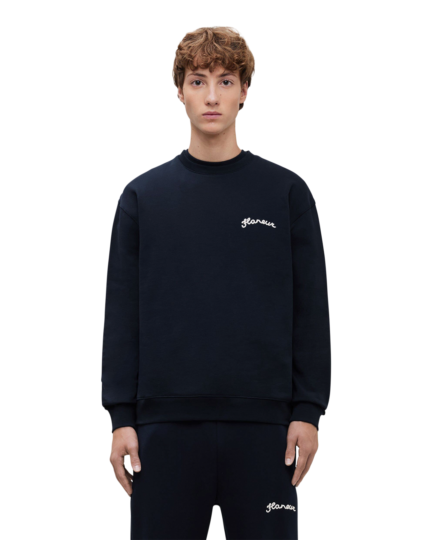 Flaneur Signature Sweater DONKERBLAUW 3
