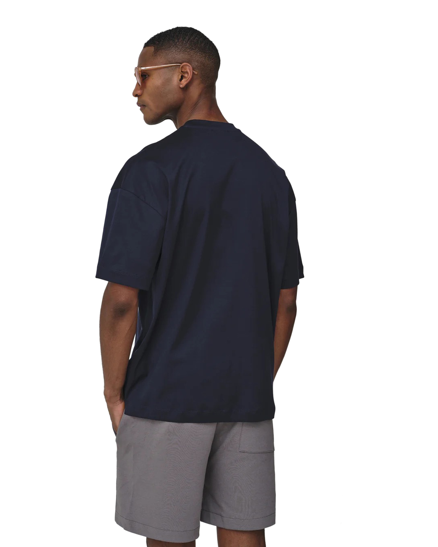 Valenza Interlock Supima Oversized T-Shirt DONKERBLAUW 4