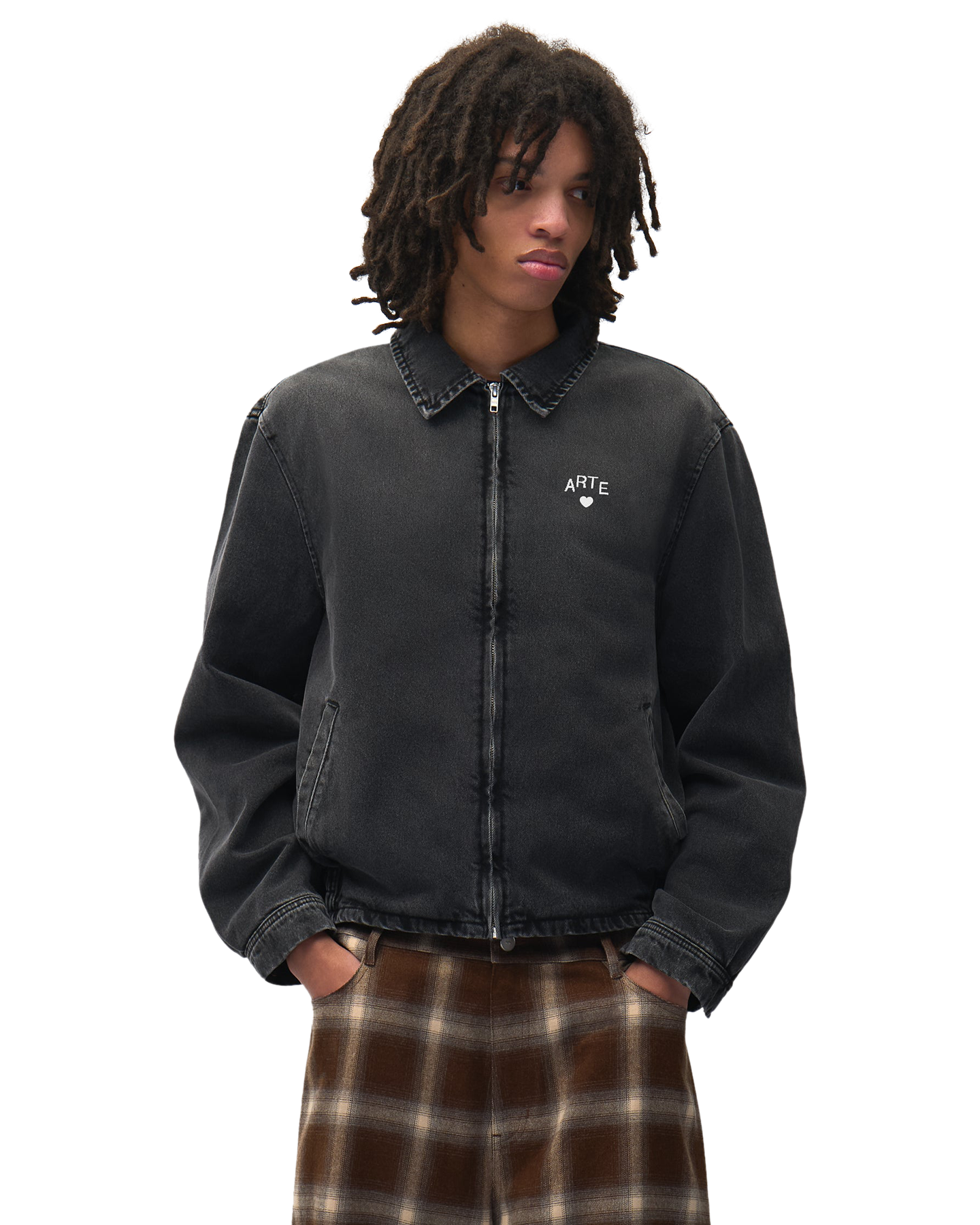 Arte Antwerp Washed Denim Classic Jacket ZWART 3