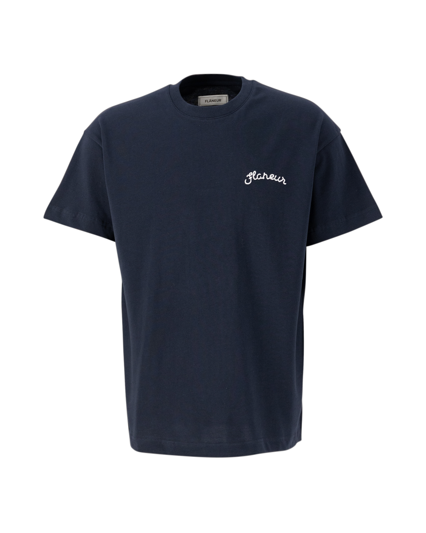 Flaneur Signature T-Shirt DONKERBLAUW 1