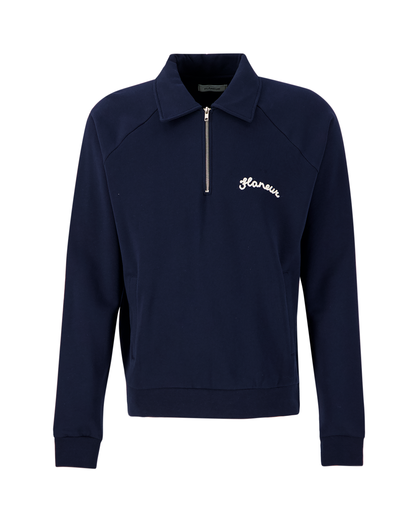 Flaneur Signature Raglan Half Zip DONKERBLAUW 1