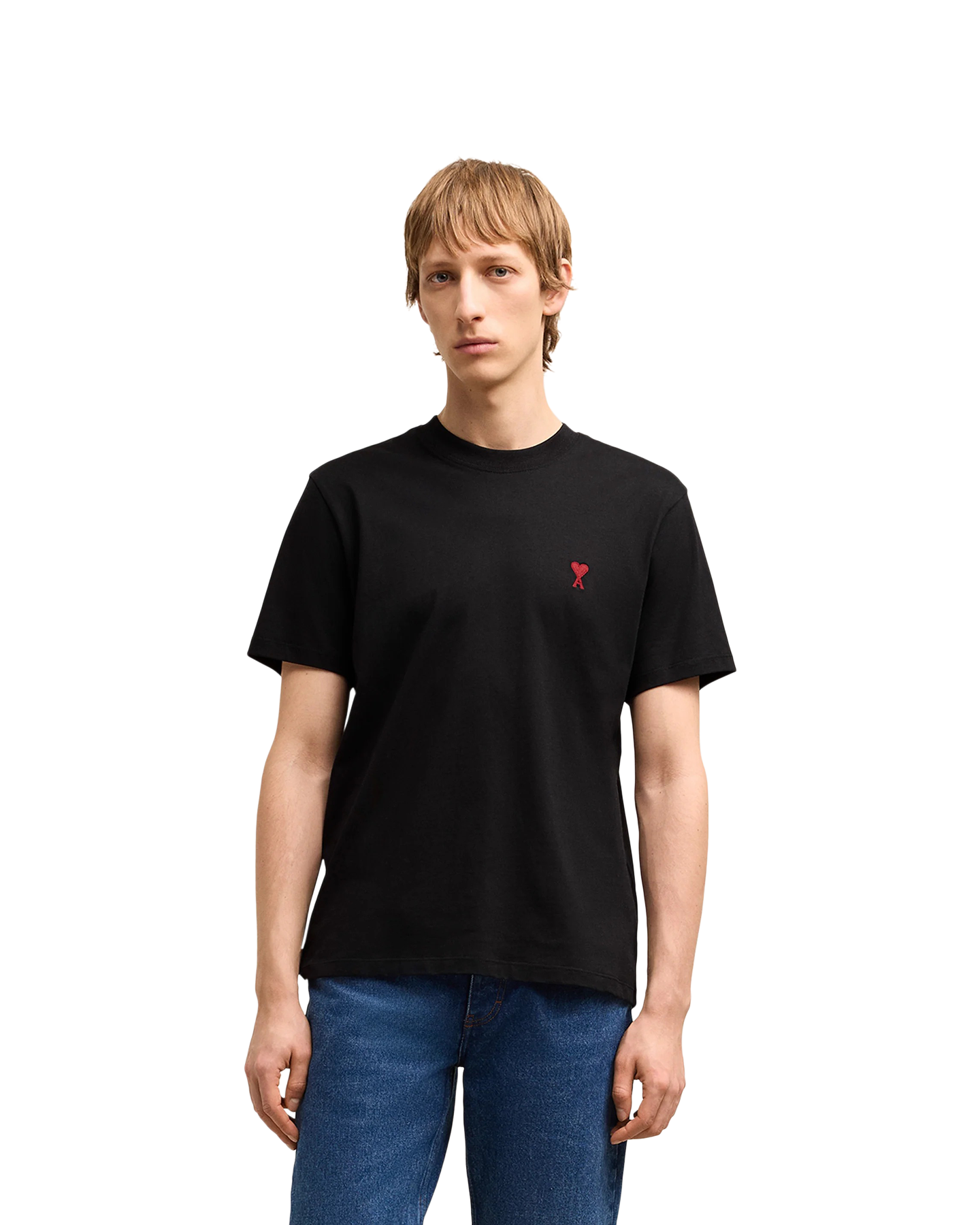 AMI Paris Tshirt Ami De Coeur Rouge ZWART 3
