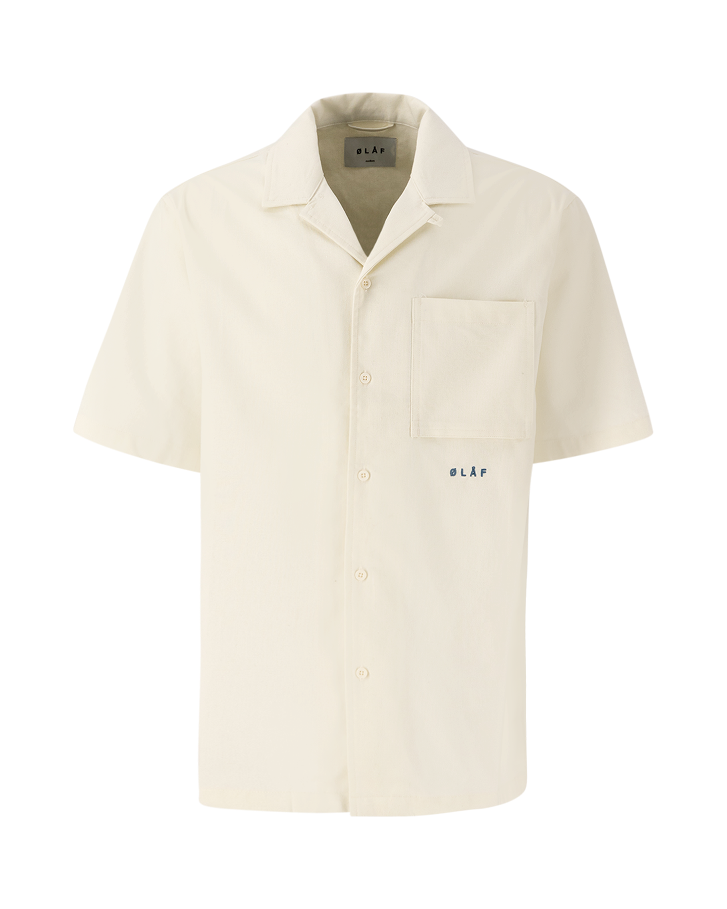 Olaf Hussein Cotton Linen Ss Shirt OFFWHITE 1