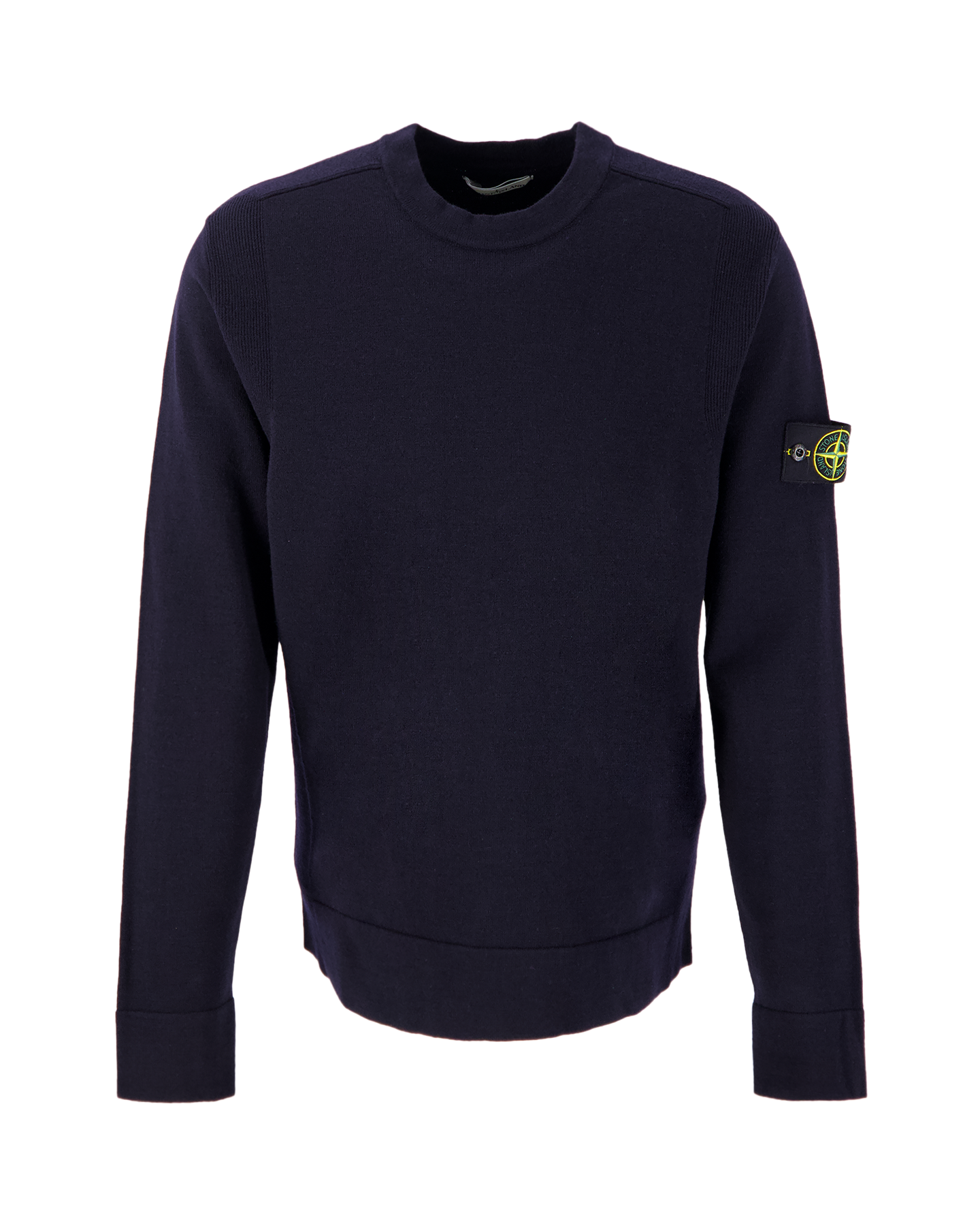 Stone Island 526A1 Stretch Wool Crewkneck Knit DONKERBLAUW 1