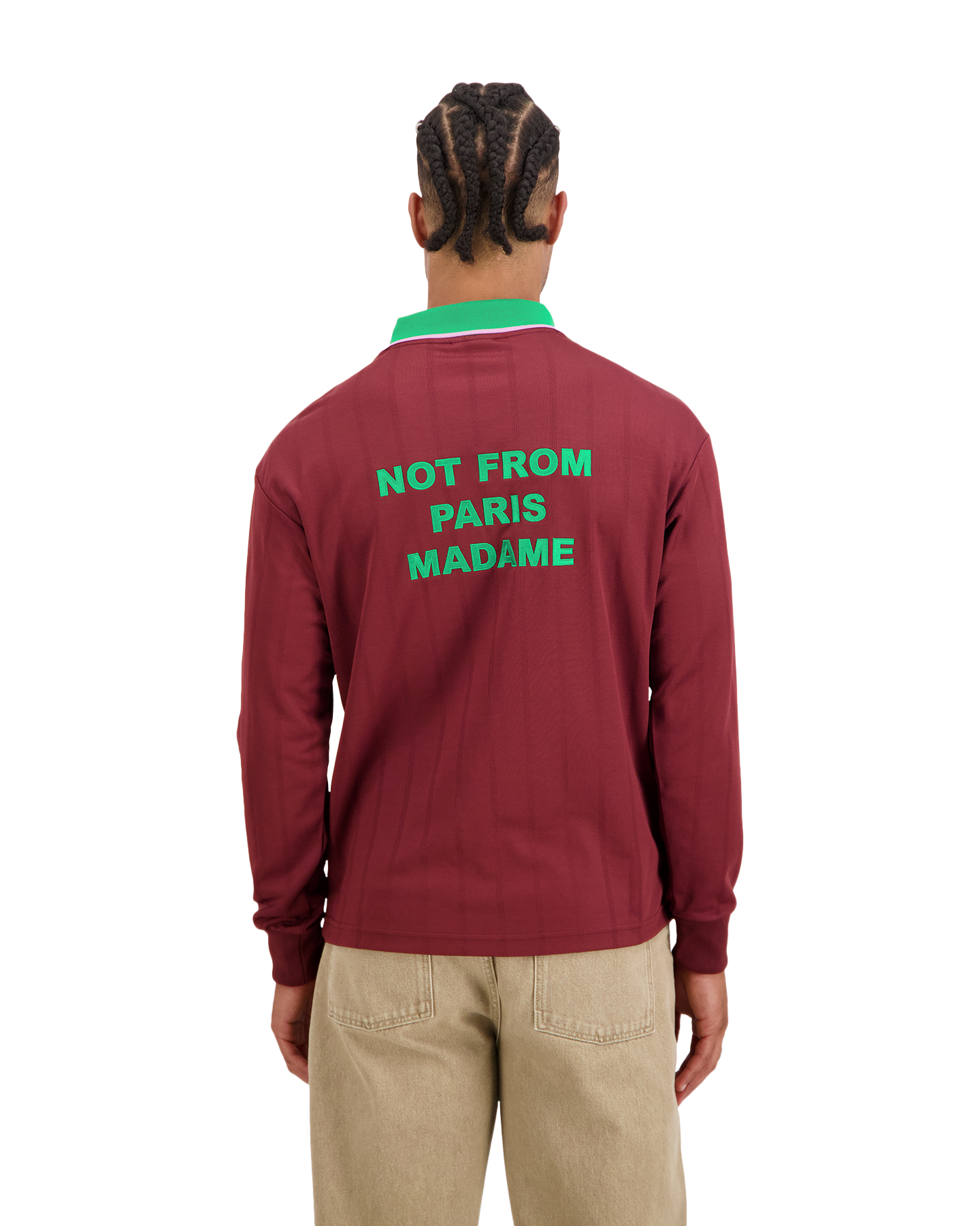 Drole de Monsieur Slogan Longsleeve Polo ROOD 4