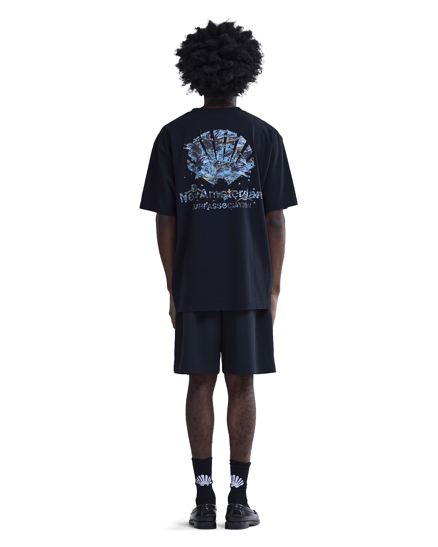 New Amsterdam Surf Association Dolphin Tee ZWART 3