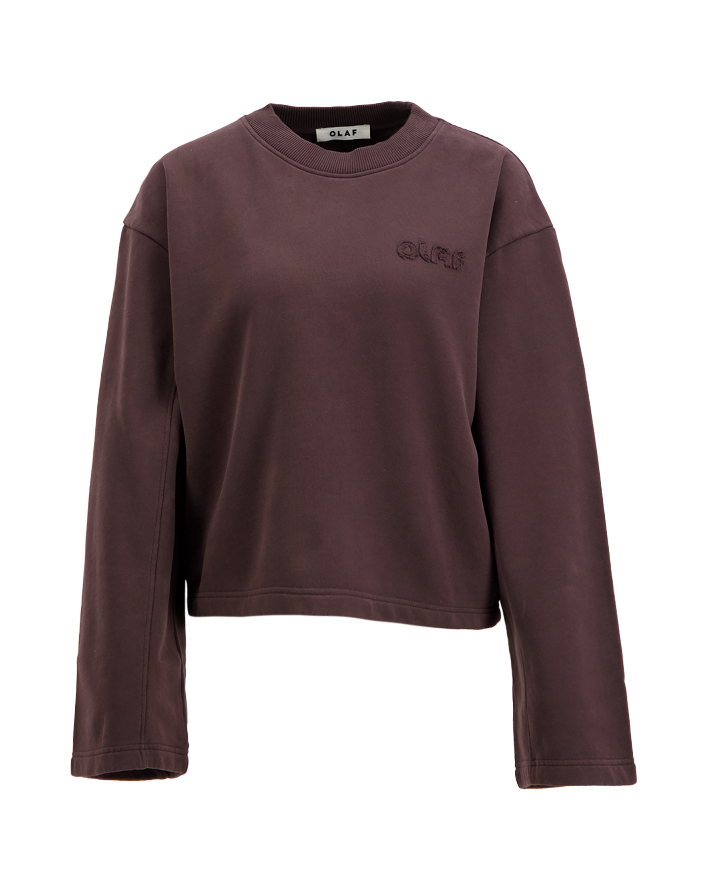 OLAF Retro Logo Crewneck DONKERBRUIN 1