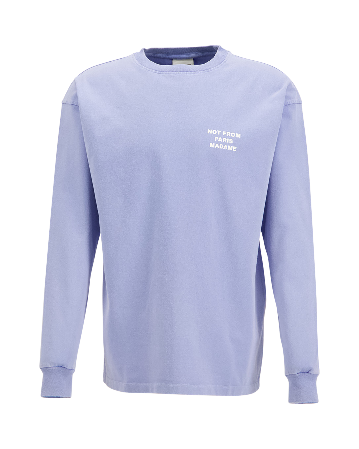 Drole de Monsieur Washed Long Sleeve Slogan T-shirt BLAUW 2