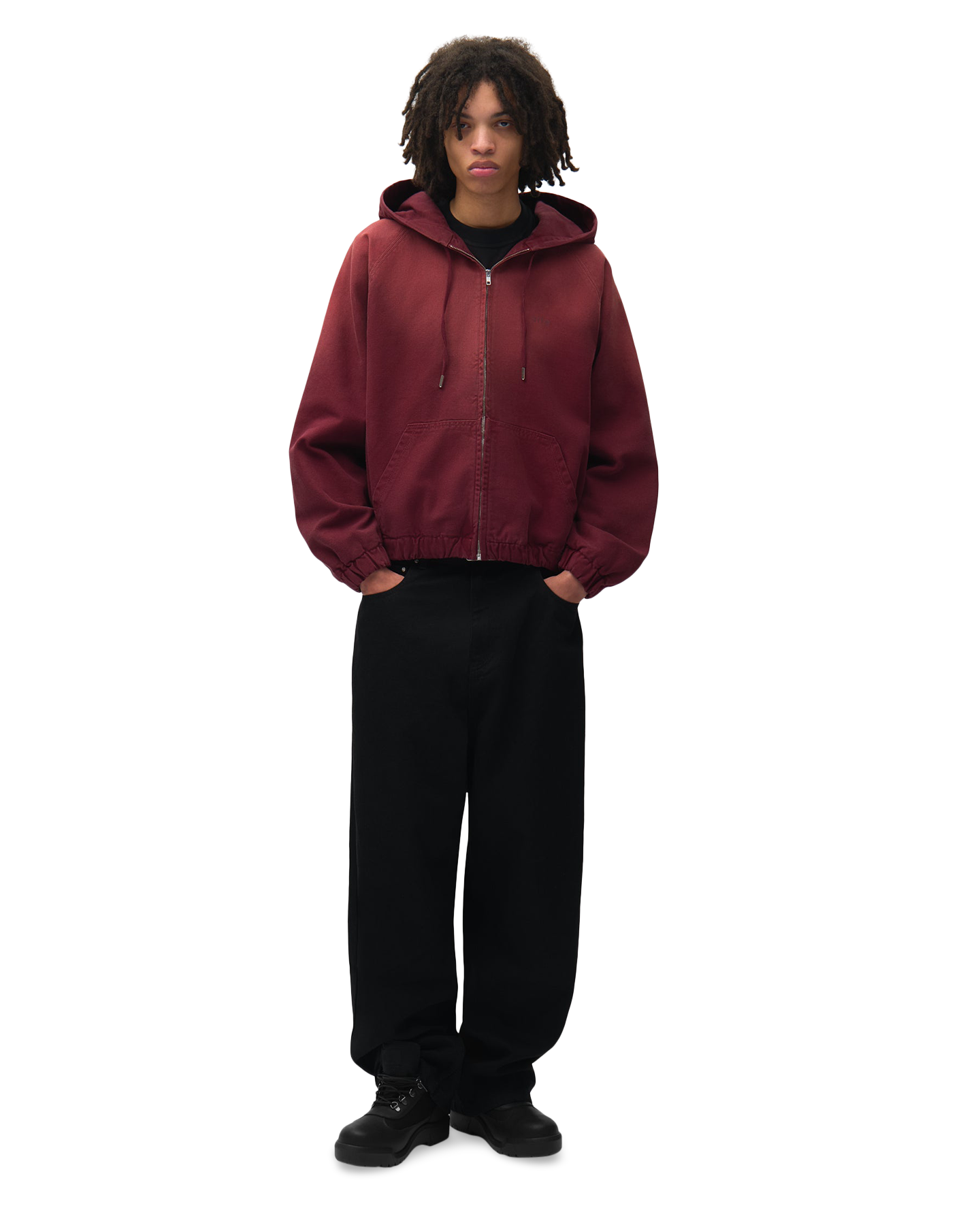 Arte Antwerp Sunfade Canvas Hooded Jacket ROOD 3