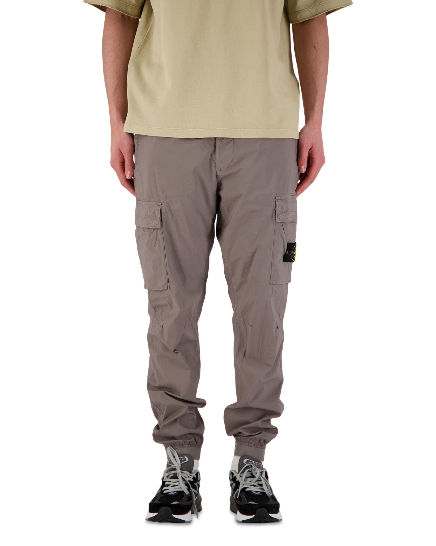 Stone Island 31303 Stretch Cotton Tela 'Paracadute' Garment Dyed Regular Tapered Cargo Pants GRIJS 4