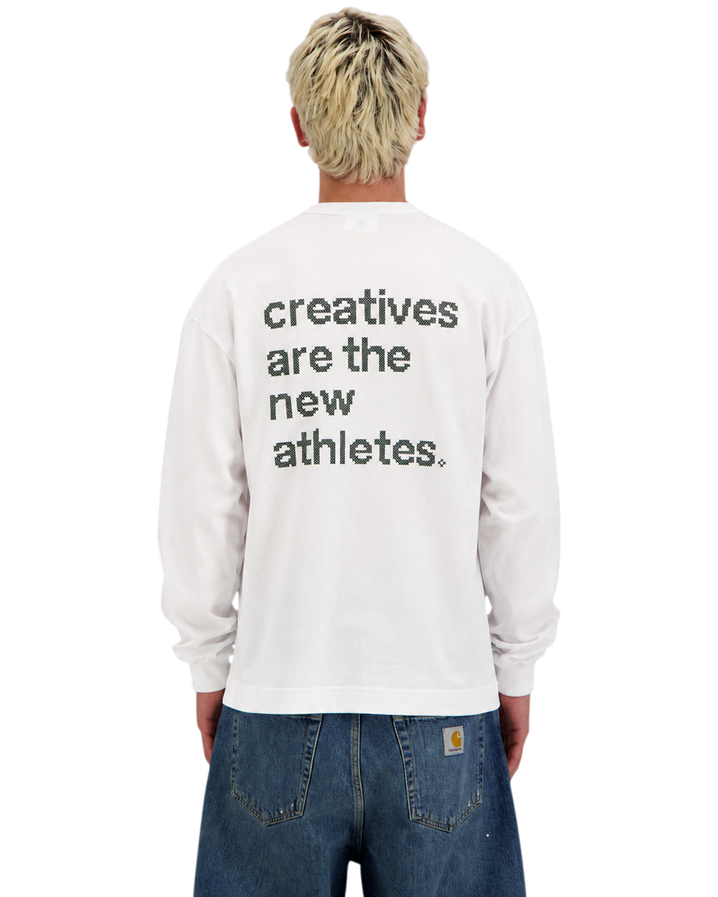 The New Originals Catna Crossstitch Longsleeve WIT 3