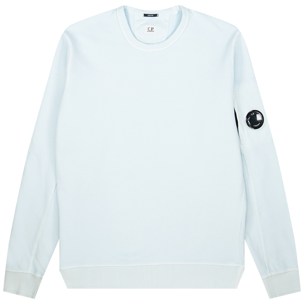 C.P. Company Diagonal Fleece Lens Crew Sweat Gauze White END. (ES