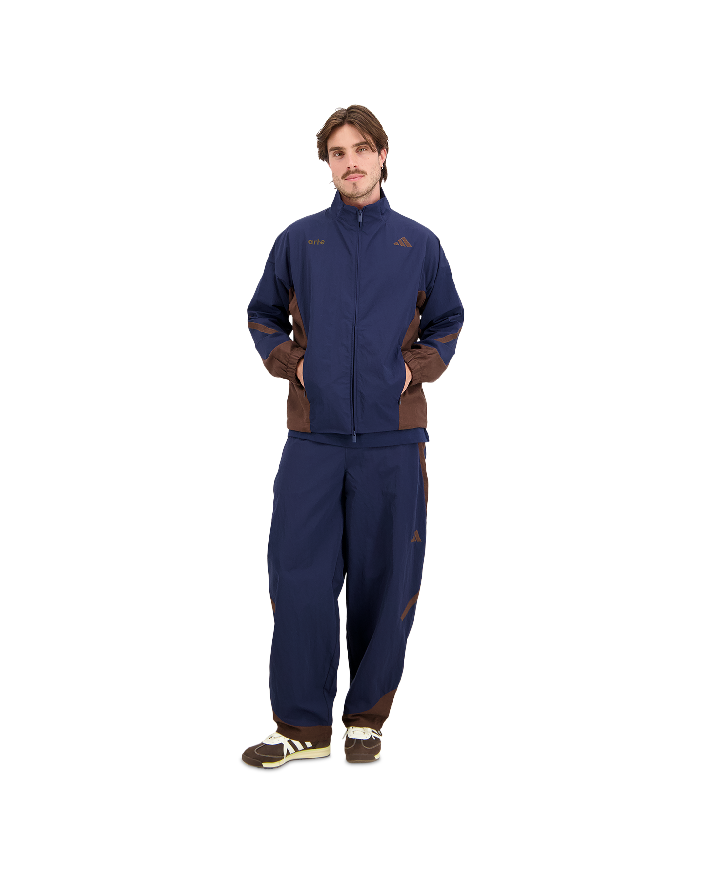 adidas adidas x Arte Antwerp Z.N.E. Material Mix Full-Zip Tracktop DONKERBLAUW 3