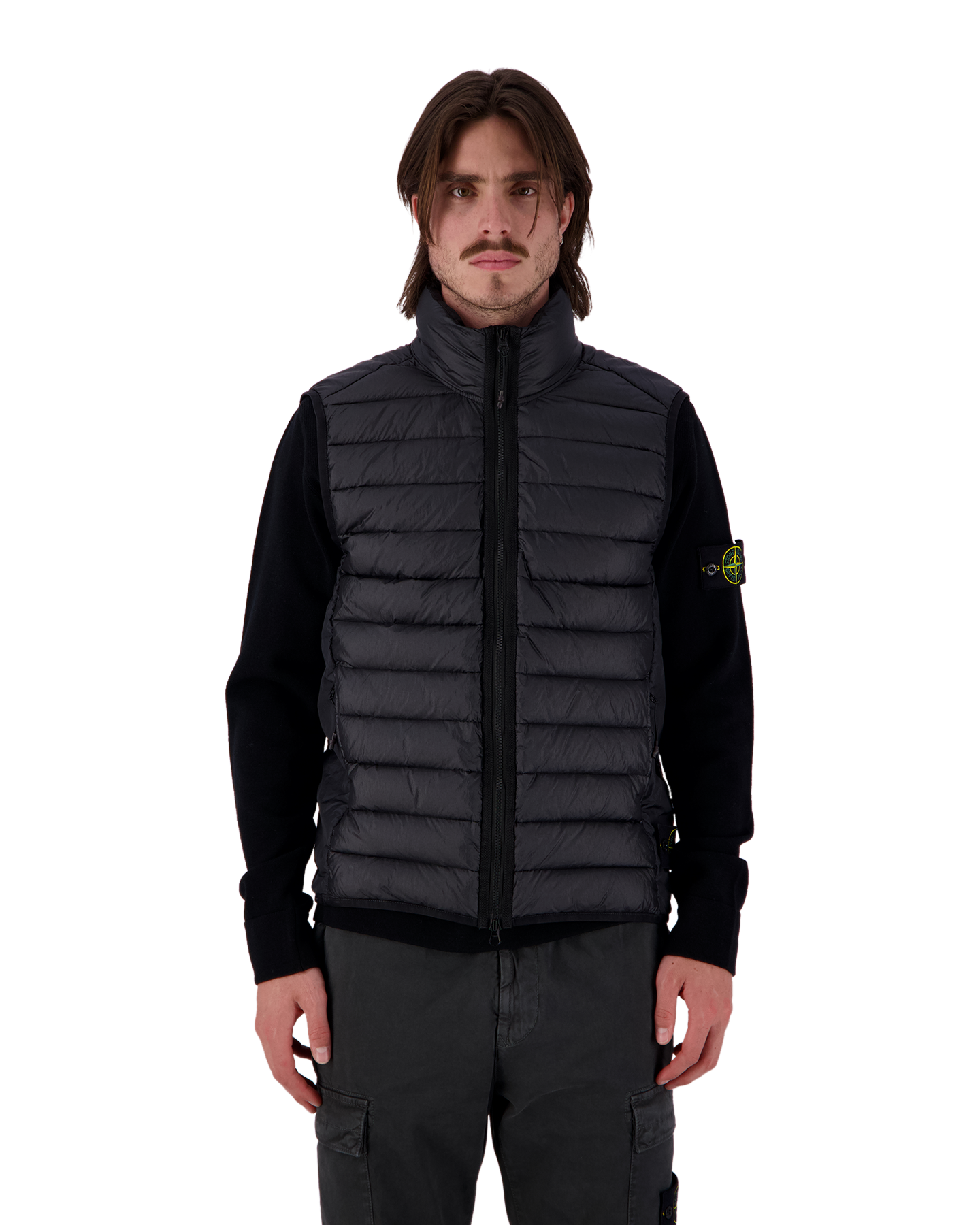 Stone Island G0724 Loom Woven Nylon Down Vest ZWART 4