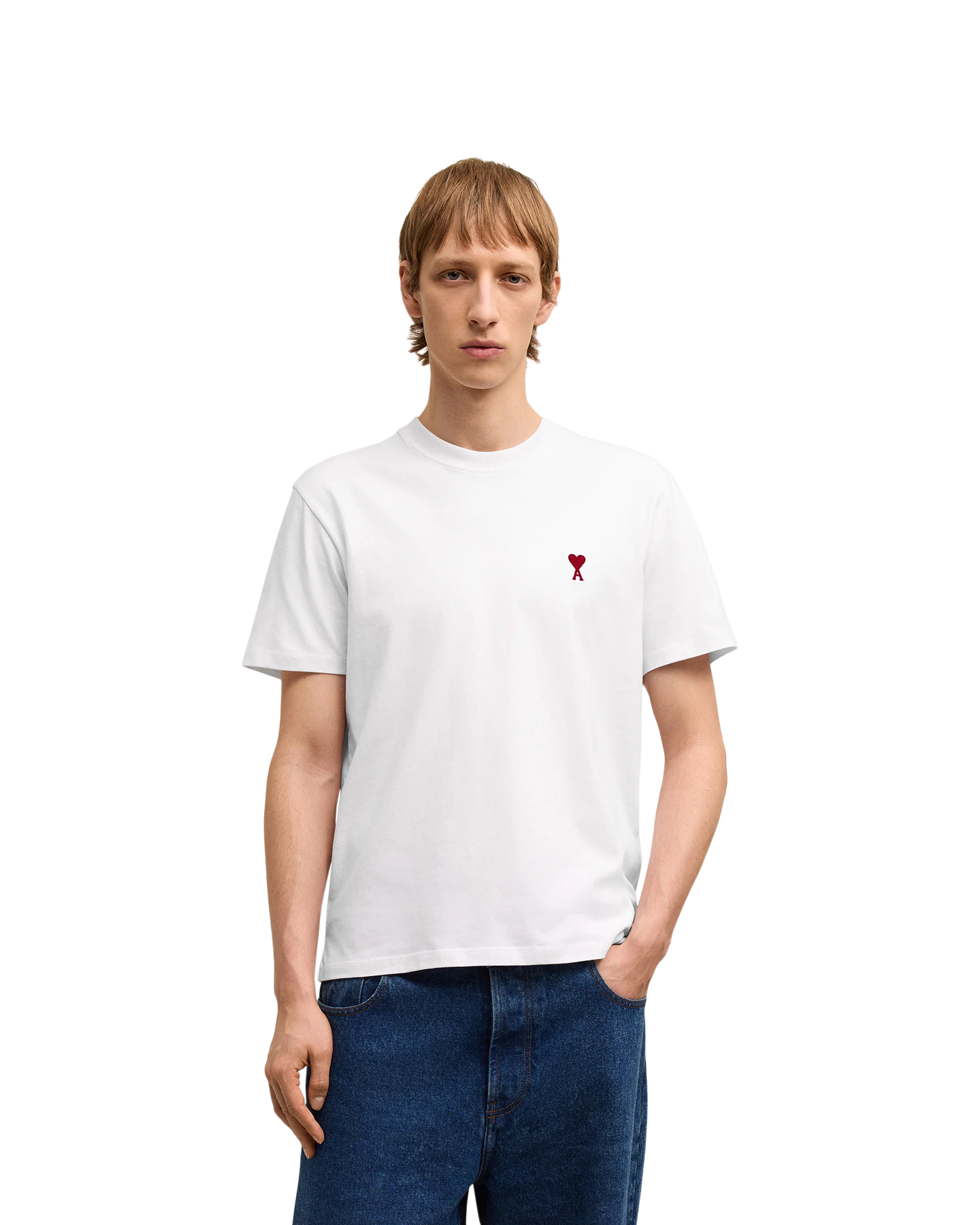 AMI Paris Tshirt Ami De Coeur Rouge WIT 3