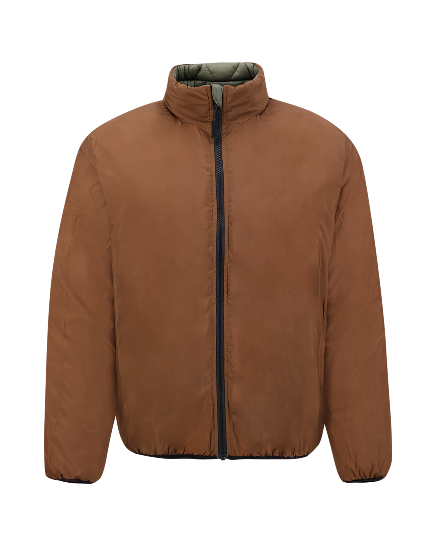 POP Trading Company Quilted Reversible Jacket DONKERGROEN 4