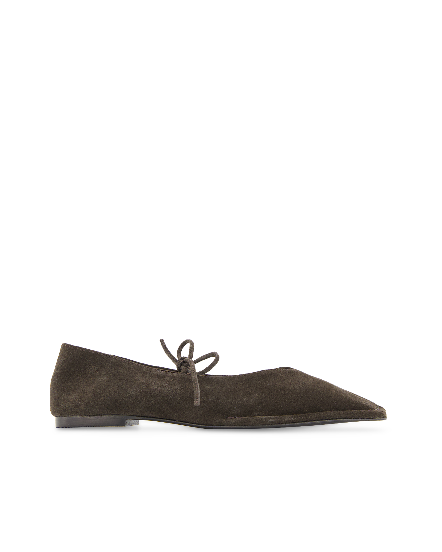 Alohas Sway Suede Coffee Brown Leather Ballet Flats DONKERBRUIN 1