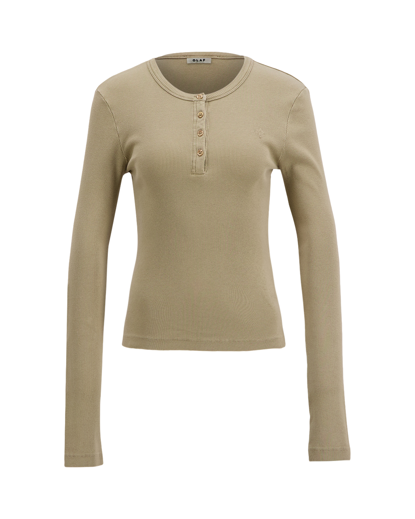 OLAF Monogram Washed Henley Top BRUIN 1