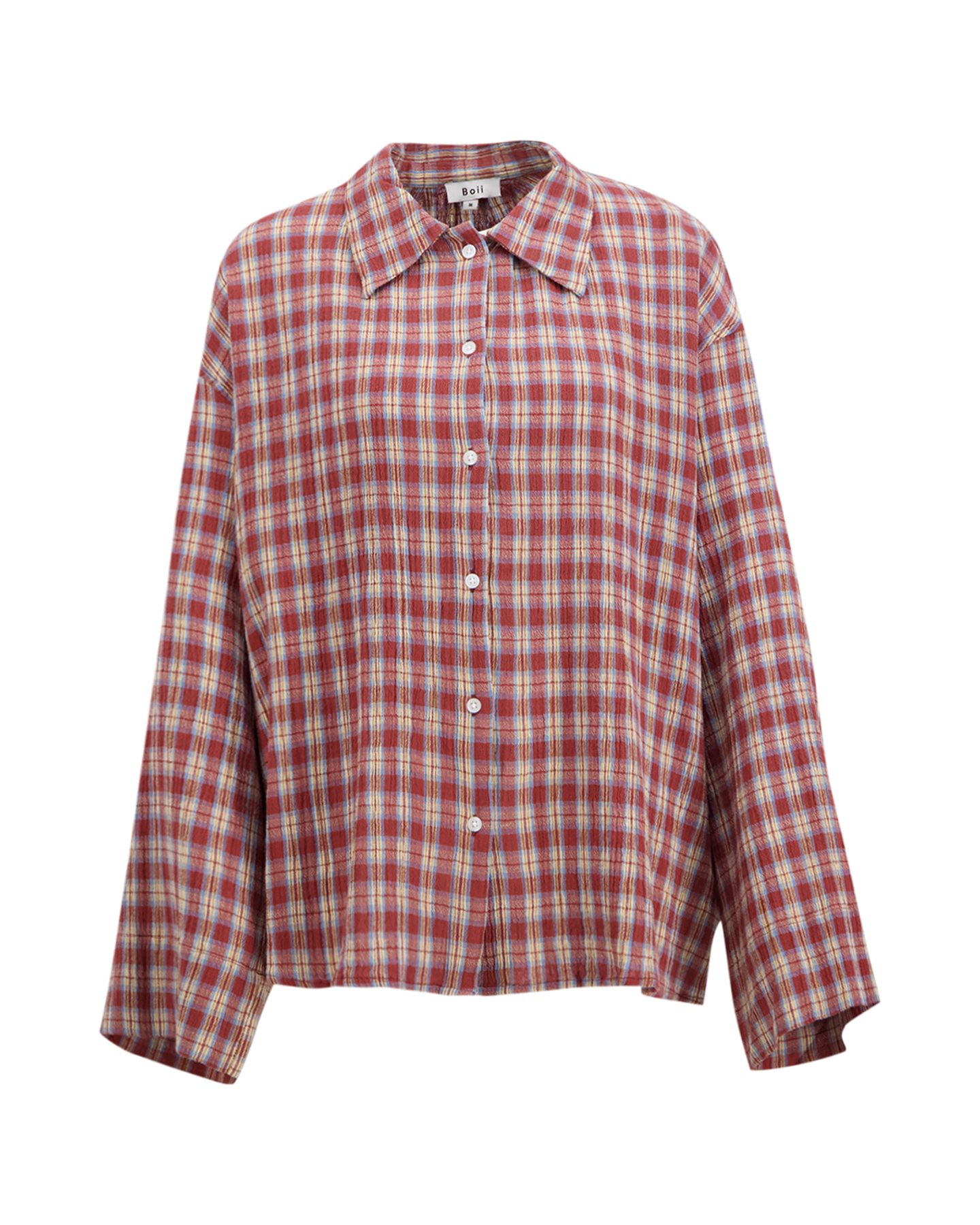 Boii Studios Tinsi Check Shirt ROOD 1