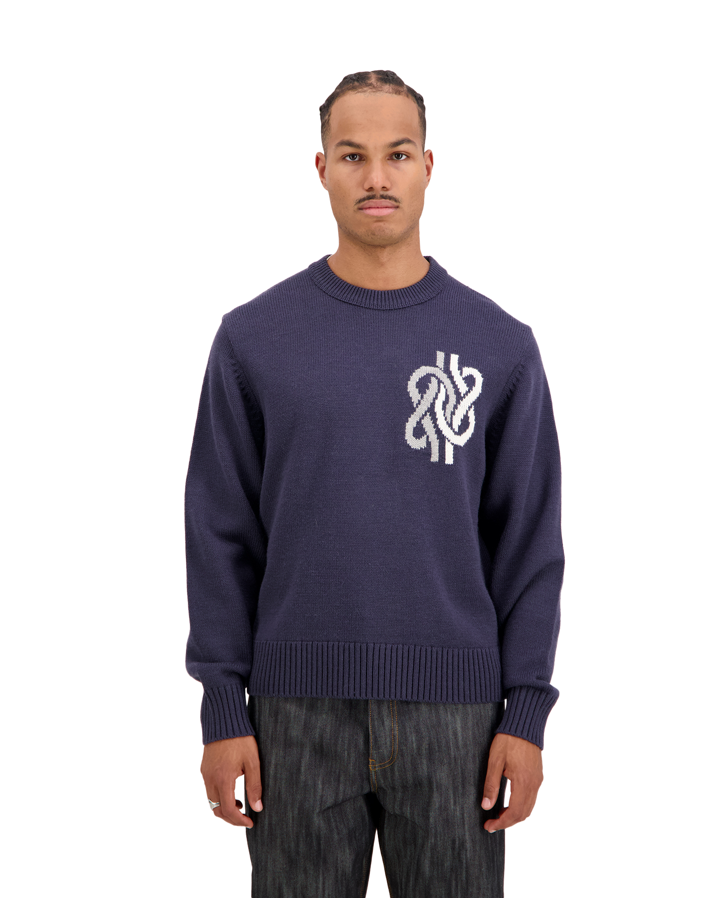 Filling Pieces Knit Sweater Knot DONKERBLAUW 3