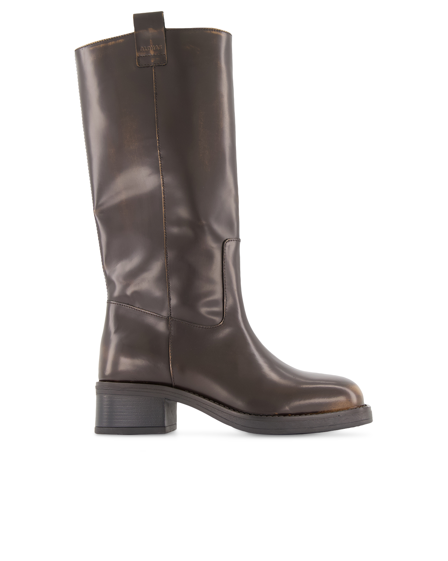 Alohas Sajan Vintage Effect Brown Leather Boots BRUIN 1