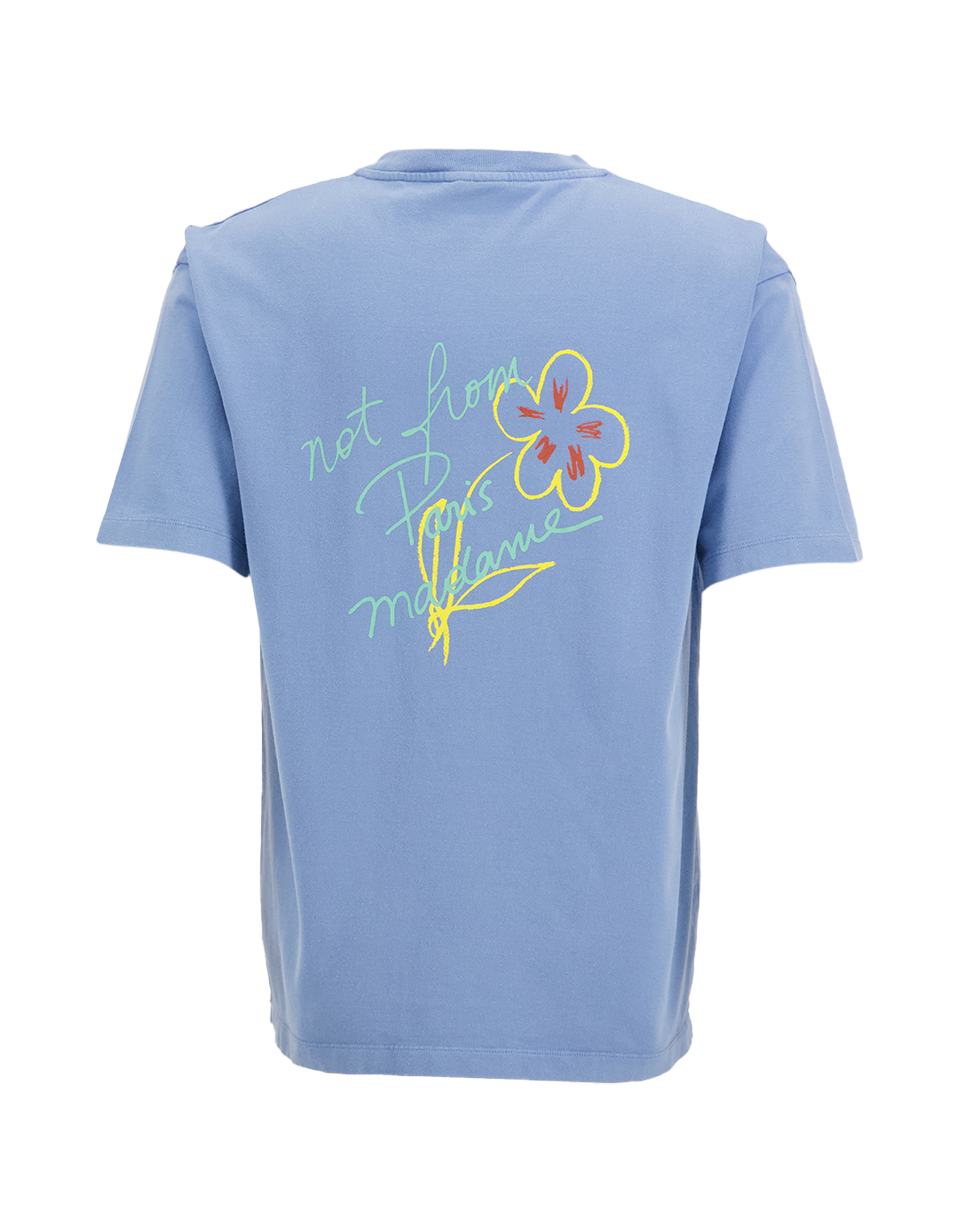 Drole de Monsieur Esquisse Slogan T-shirt LICHTBLAUW 1