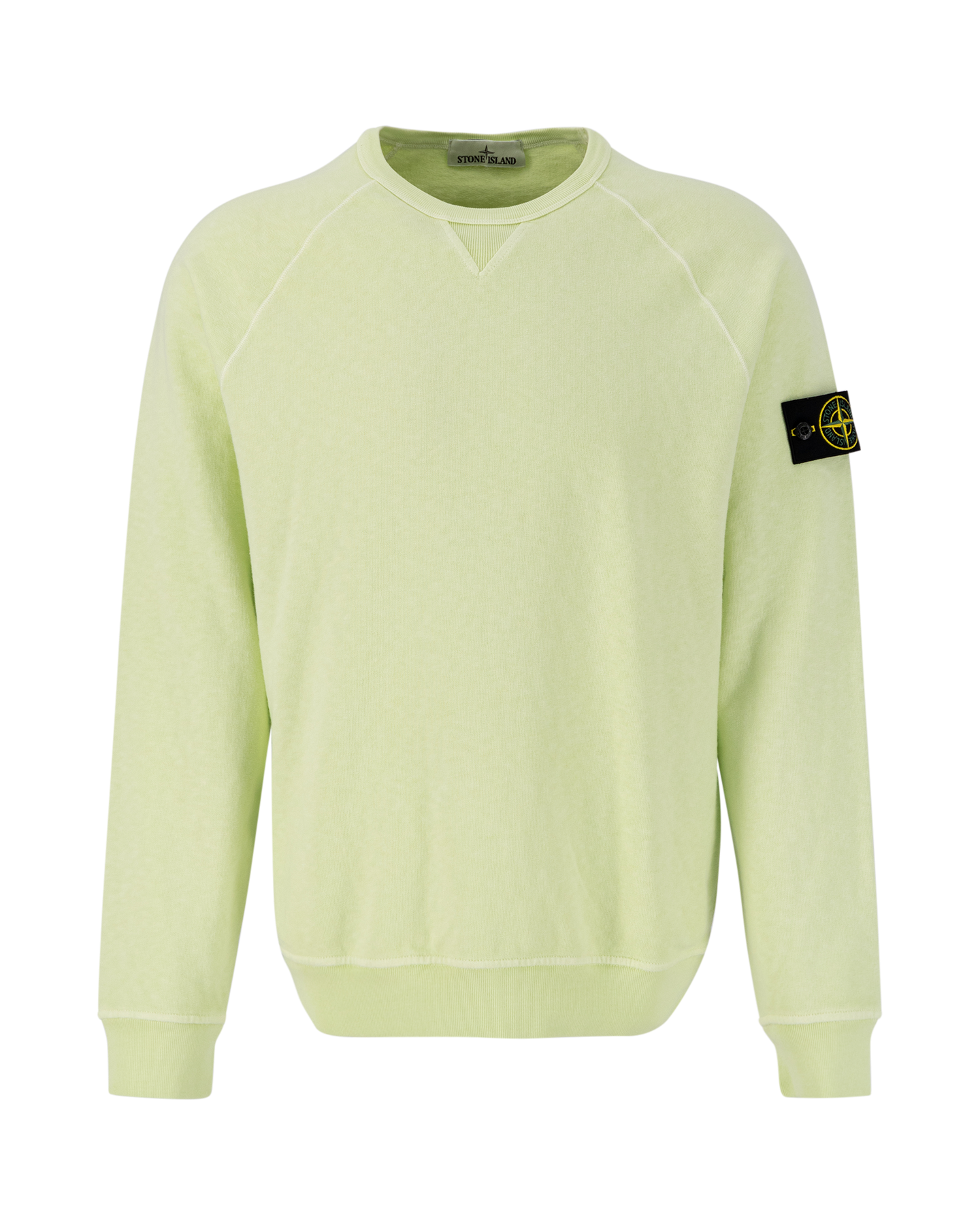 Stone Island 66360 Cotton Fleece Garment Dyed Sweatshirt GROEN 1