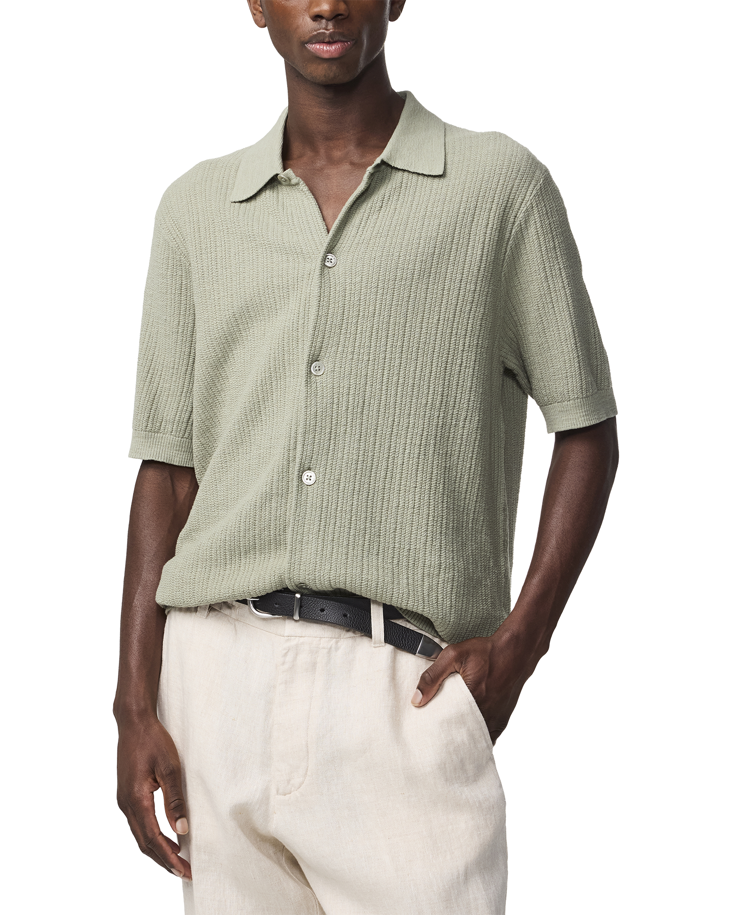 NN.07 Nolan Polo Cardigan 6695 GROEN 3