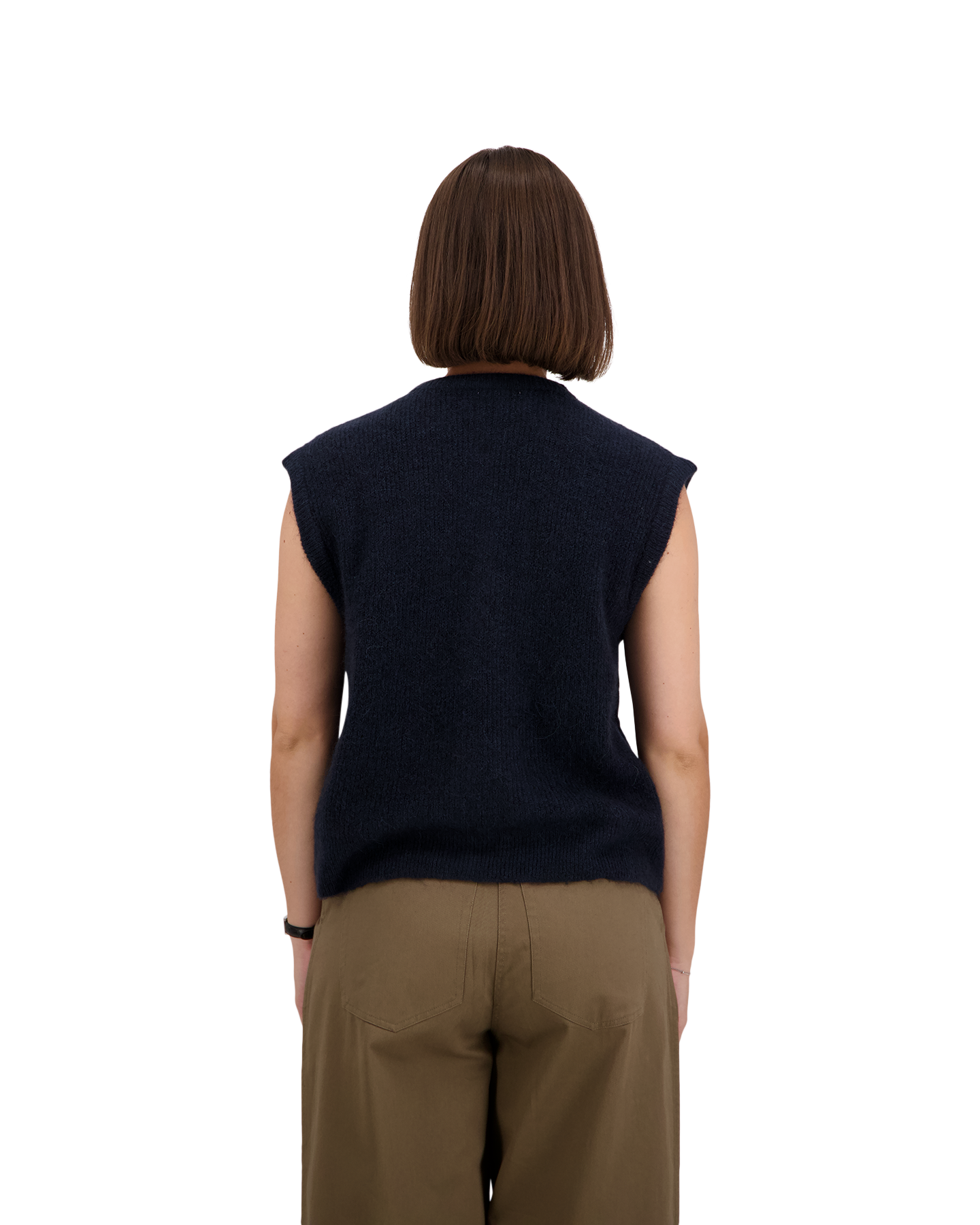 Boii Studios Hirse Vest Knit DONKERBLAUW 4