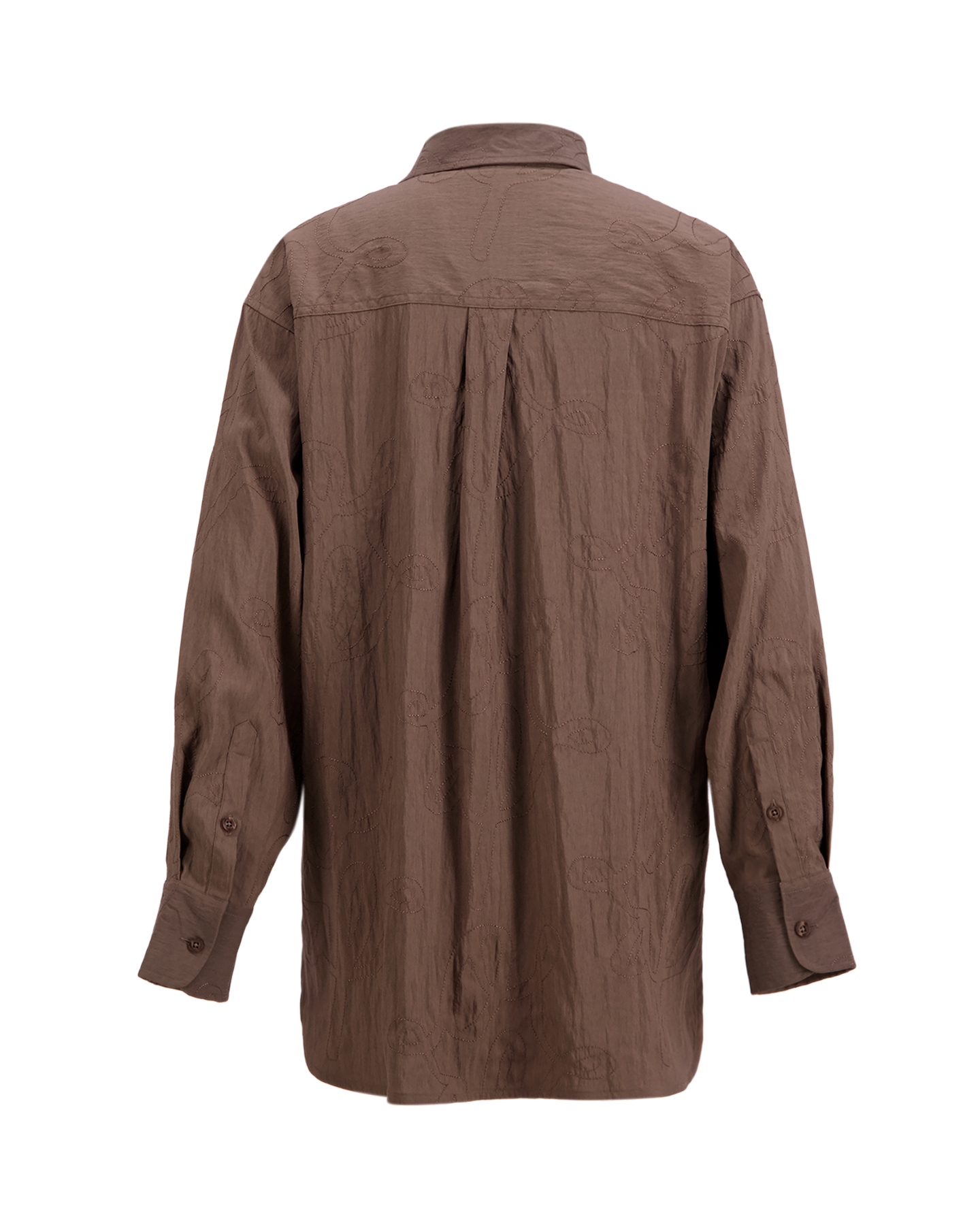 OLAF Monogram Embro Oversized Shirt BRUIN 2