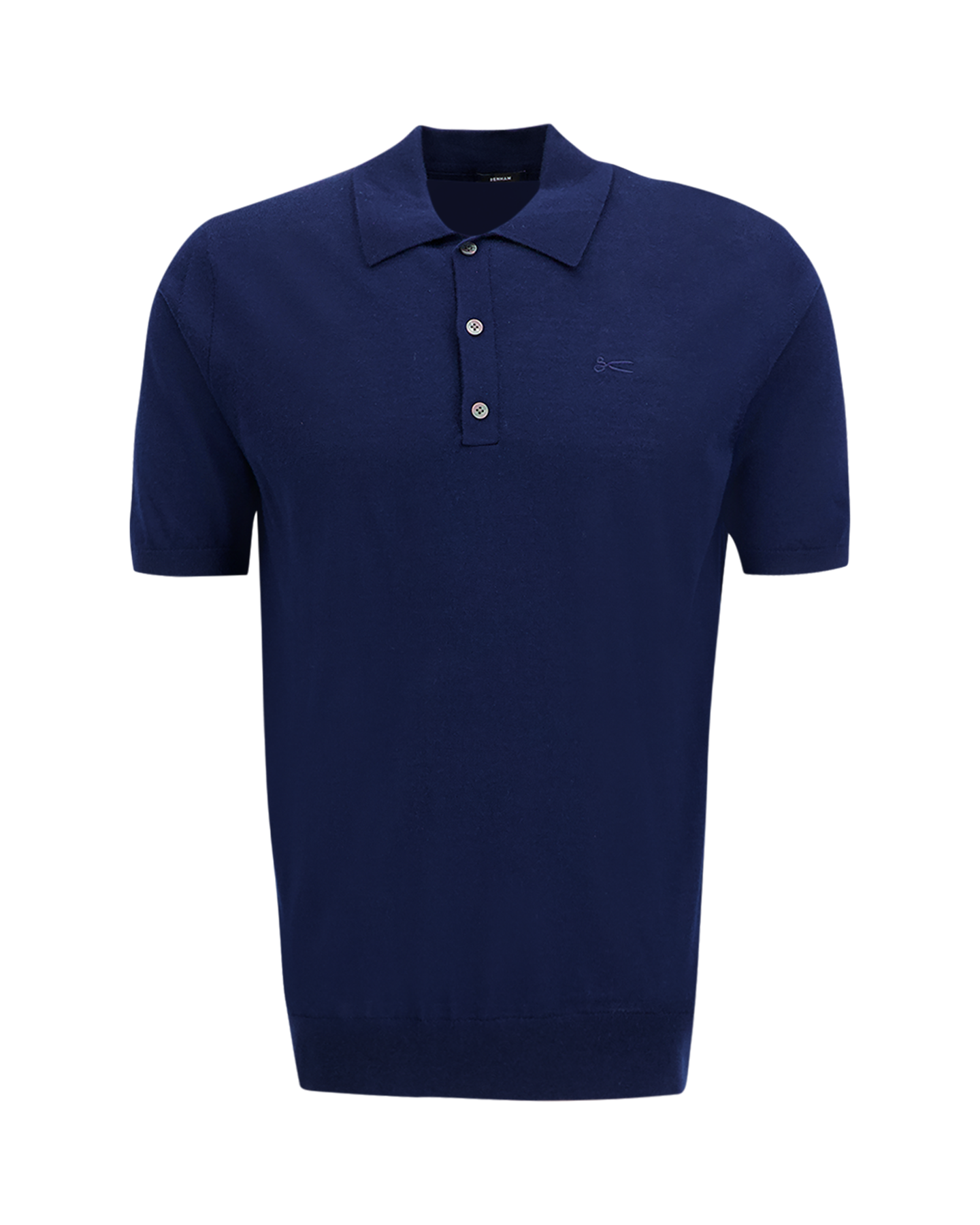 Denham Knitted Polo Xfm DONKERBLAUW 1