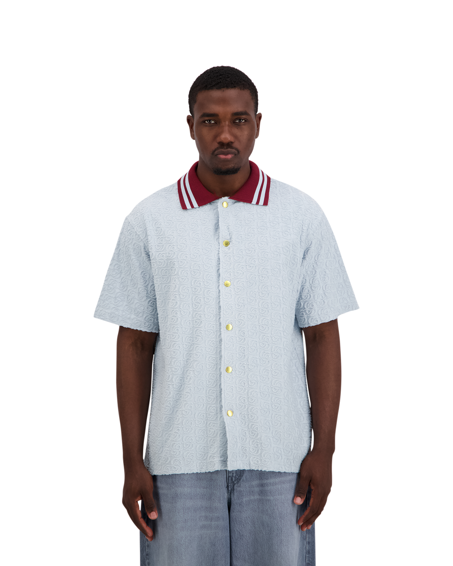 Drole de Monsieur Monogram Shirt BLAUW 3