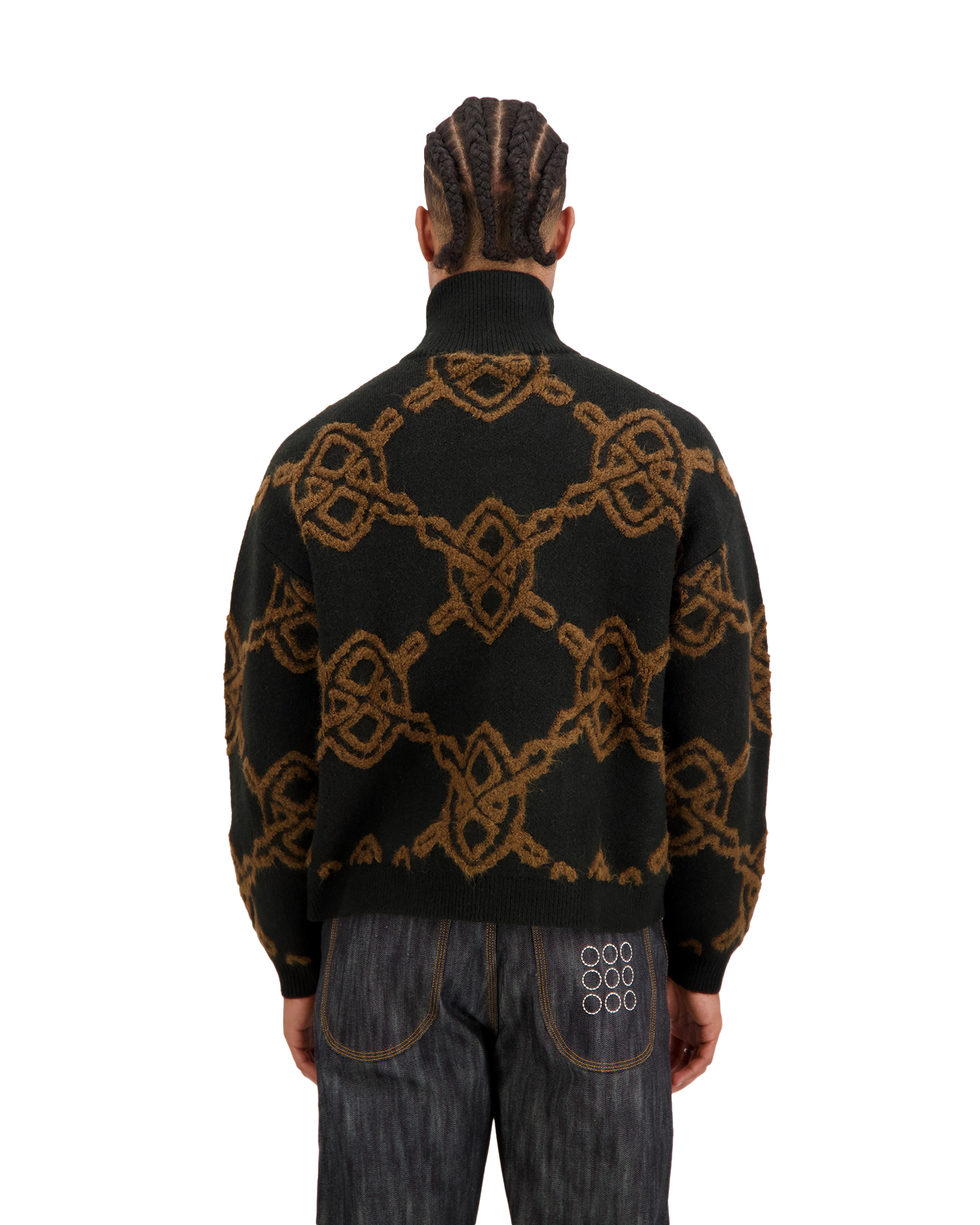 Daily Paper Shield Knit Zip Up ZWART 4